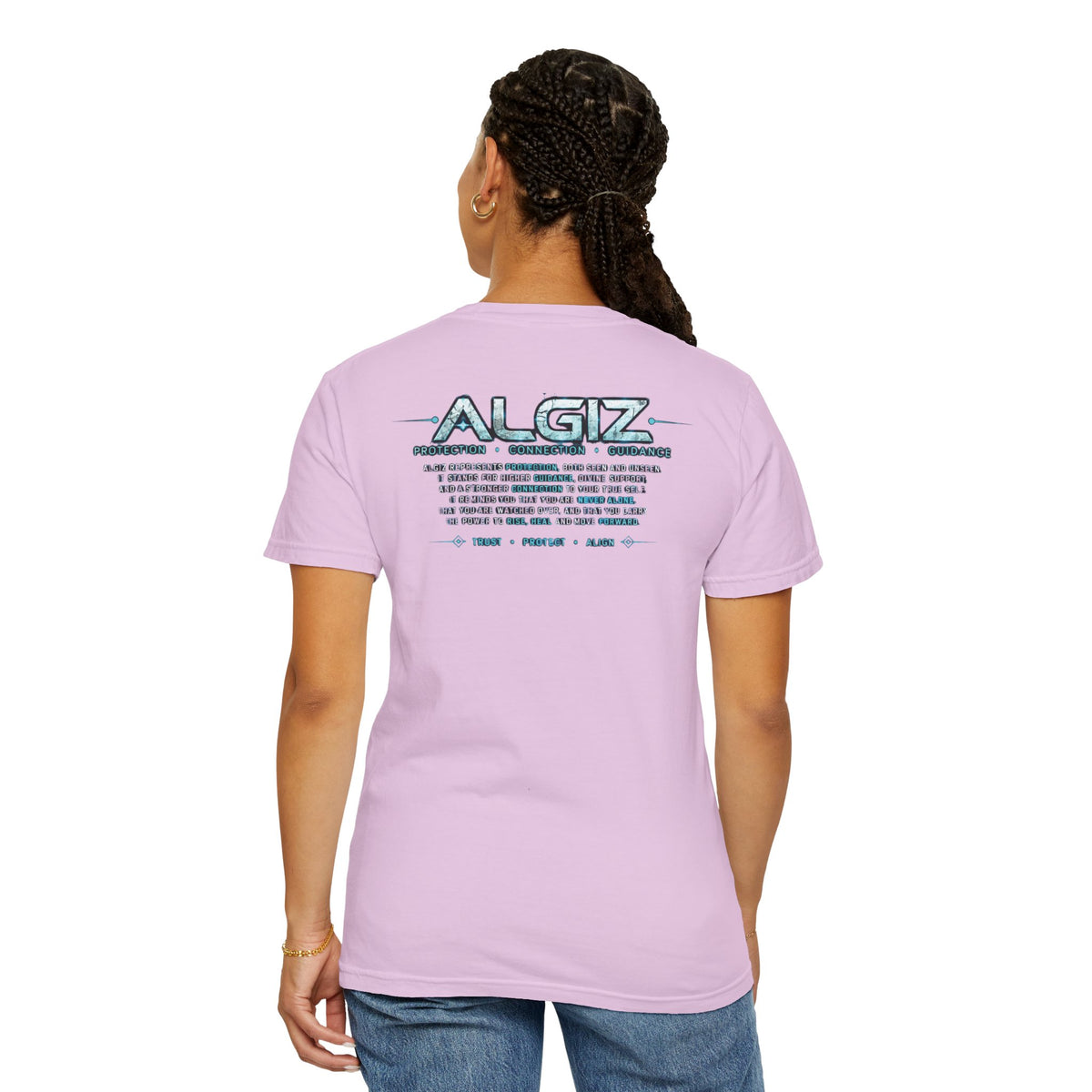 Algiz Rune Shield T-Shirt — Norse Protection Symbol Tee