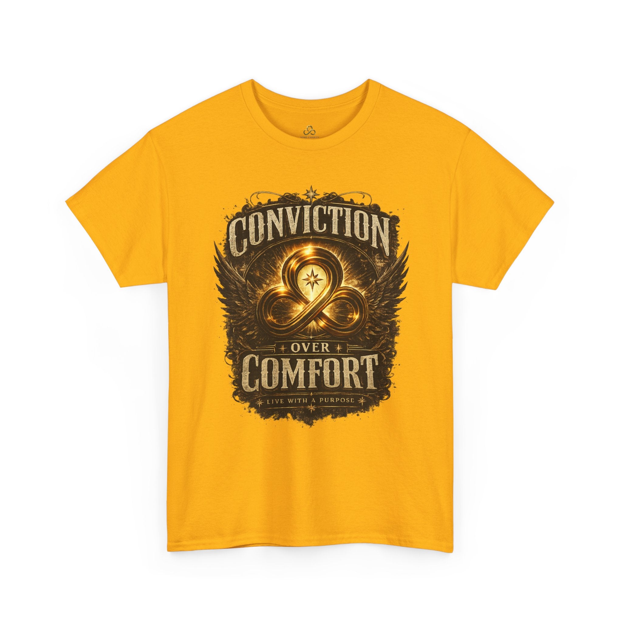 Conviction Over Comfort Graphic Tee — Inspirational Faith & Courage Shirt