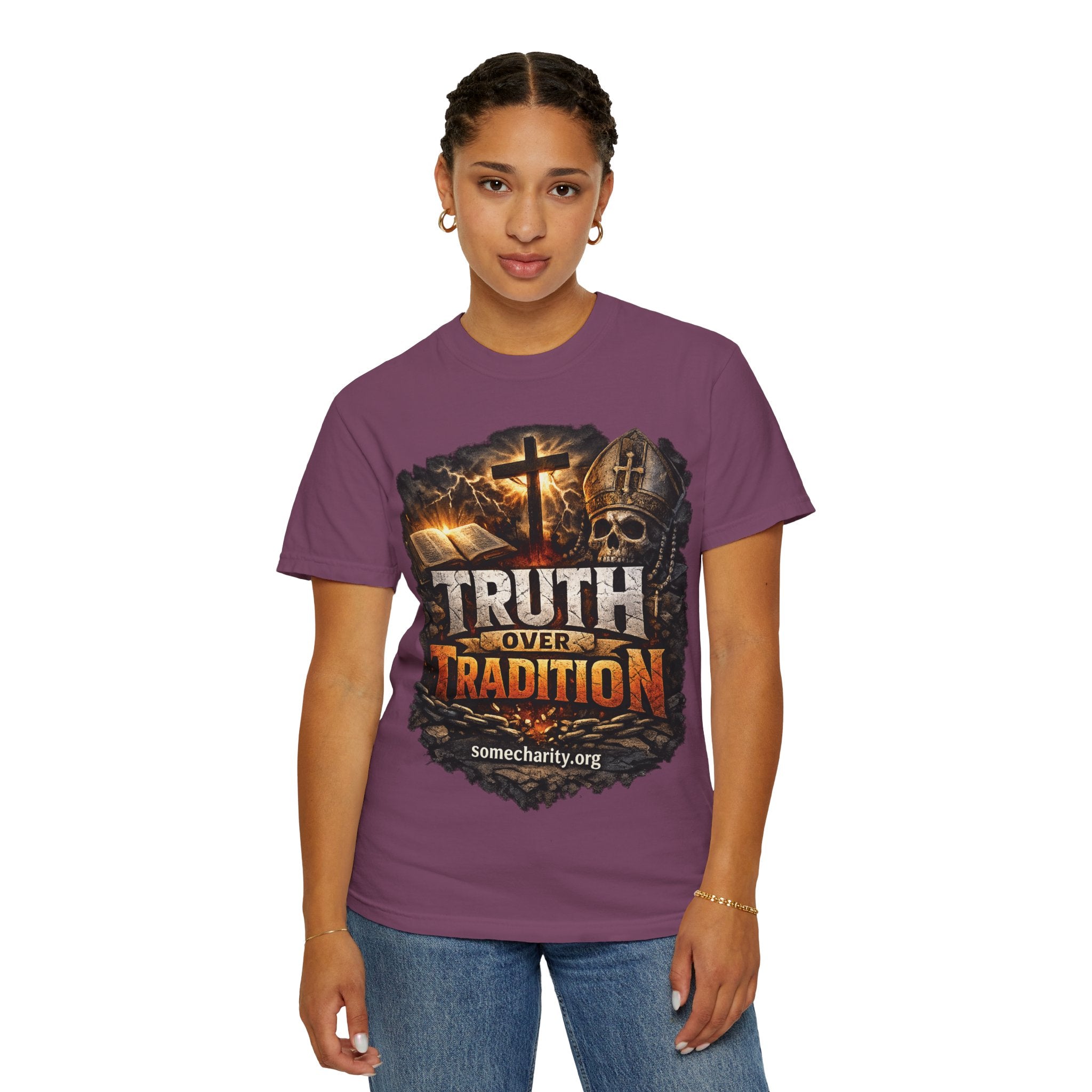 Truth Over Tradition T-Shirt — Christian Cross Faith Tee (somecharity.org)