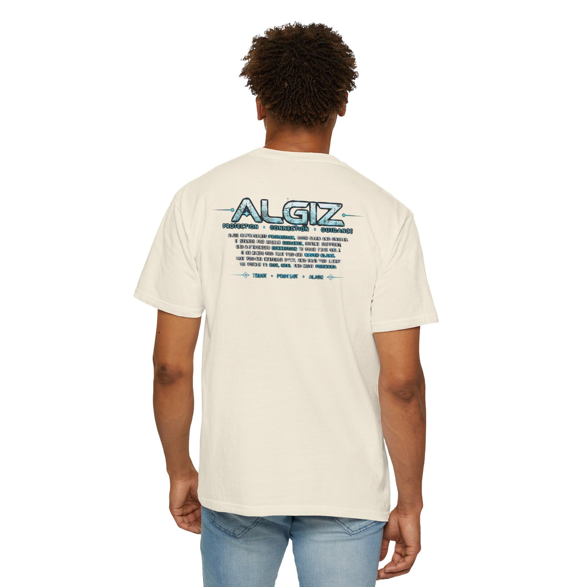 Algiz Rune Shield T-Shirt — Norse Protection Symbol Tee