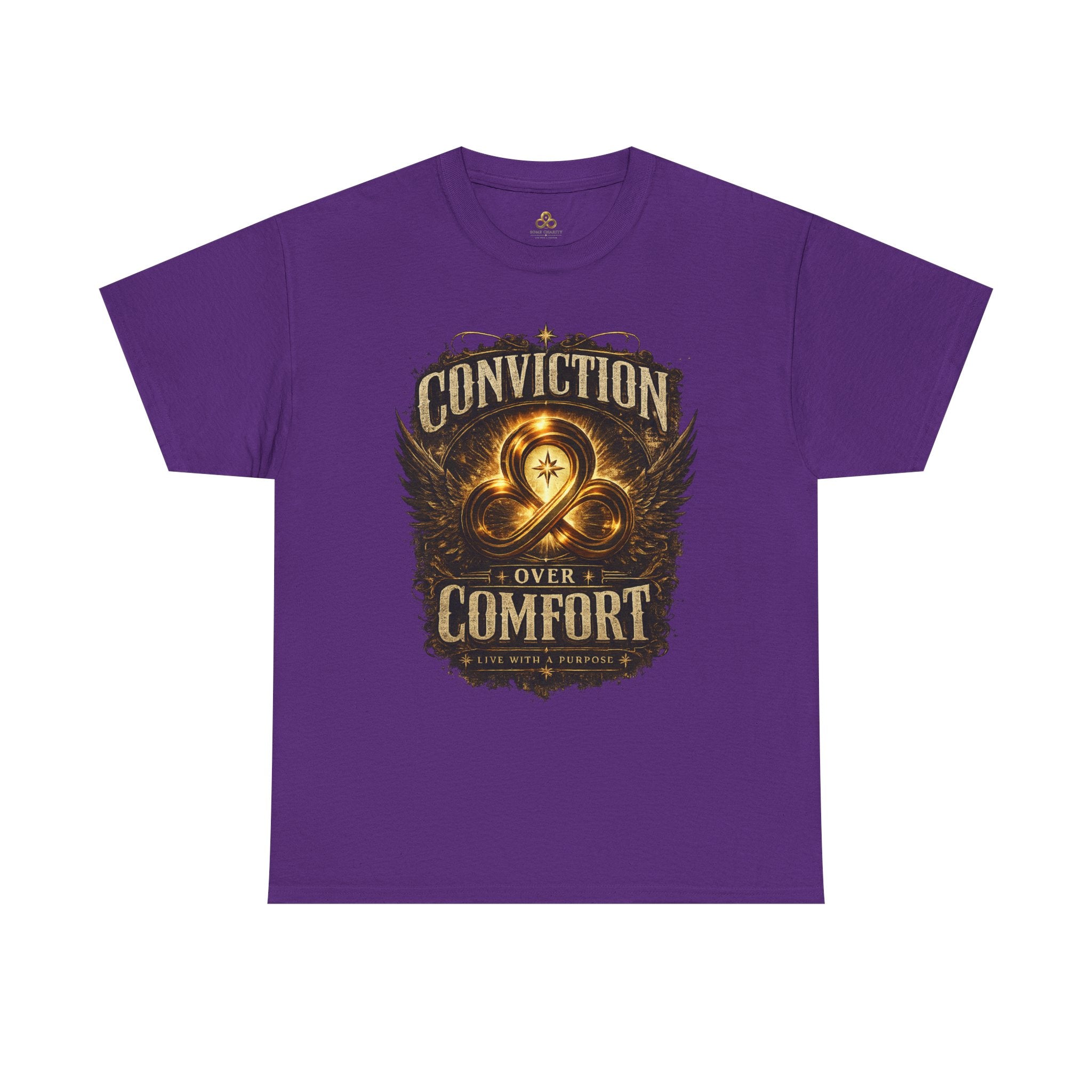 Conviction Over Comfort Graphic Tee — Inspirational Faith & Courage Shirt