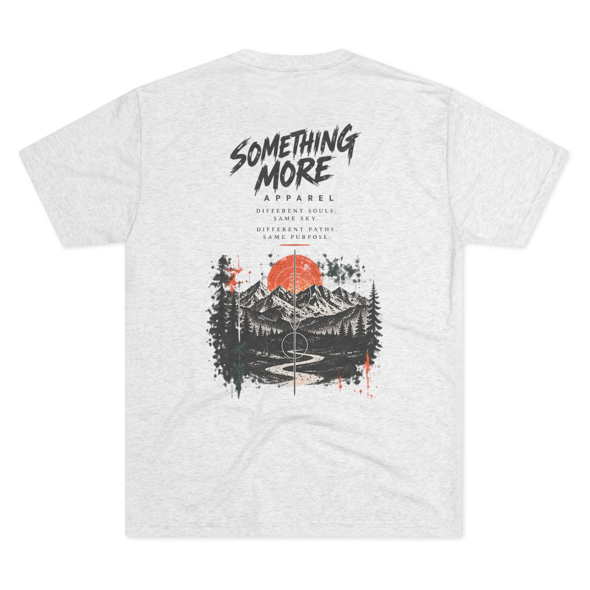 Artistic Statue & Nature Graphic Tee — "Something More" Crew Shirt