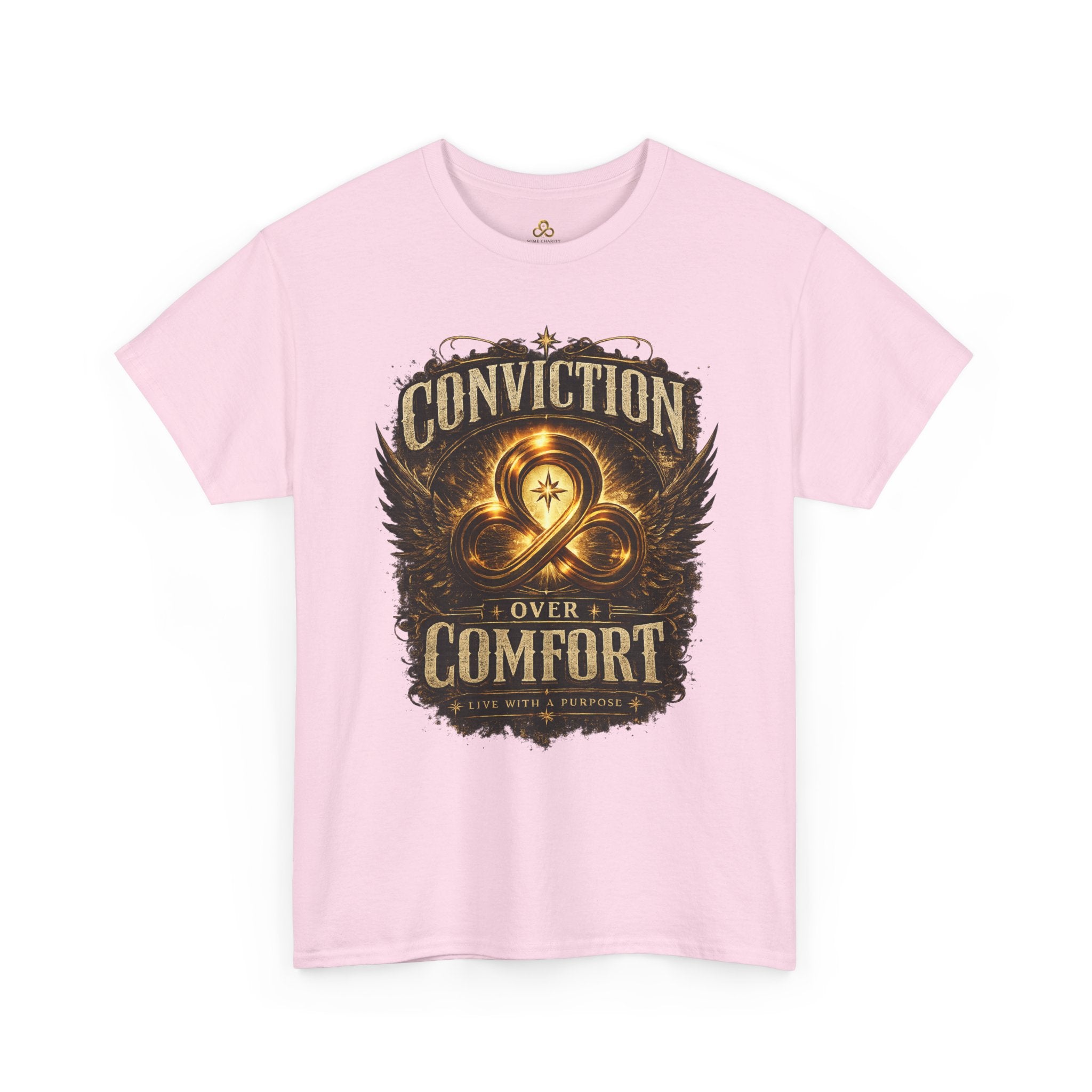 Conviction Over Comfort Graphic Tee — Inspirational Faith & Courage Shirt