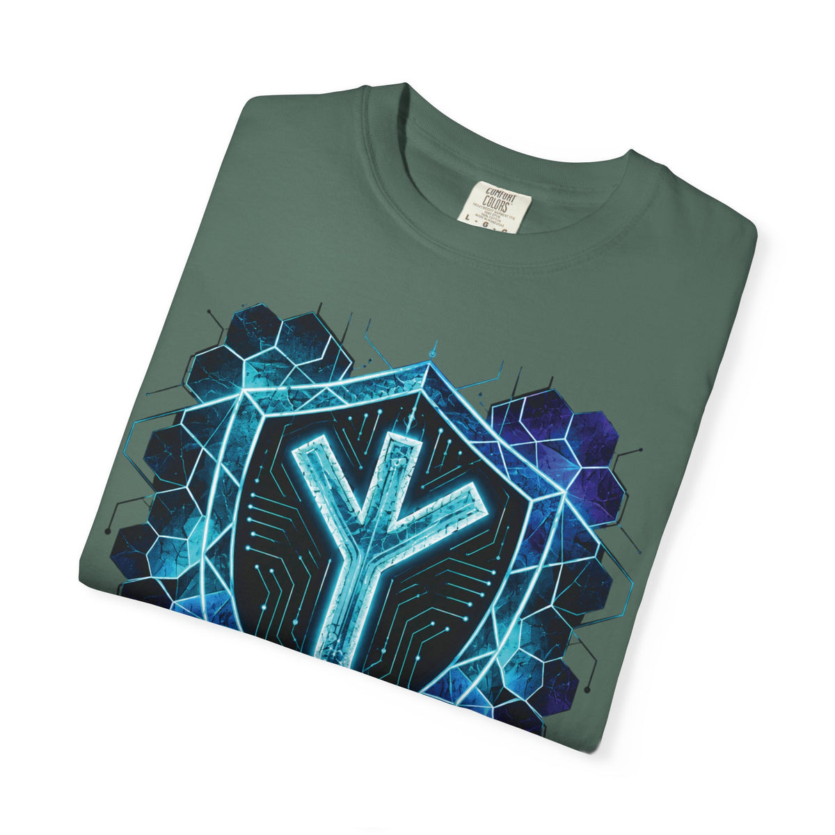 Algiz Rune Shield T-Shirt — Norse Protection Symbol Tee