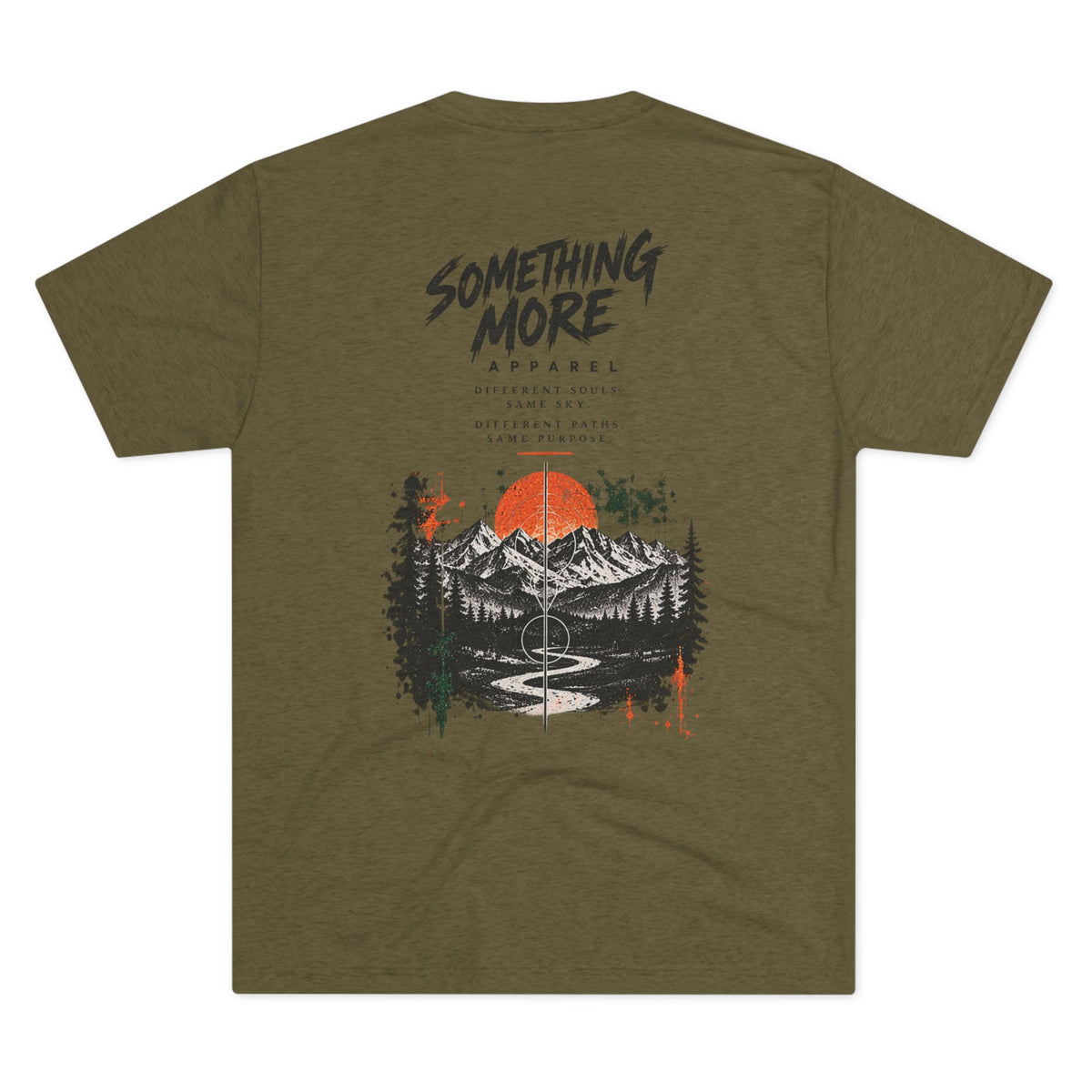 Artistic Statue & Nature Graphic Tee — "Something More" Crew Shirt