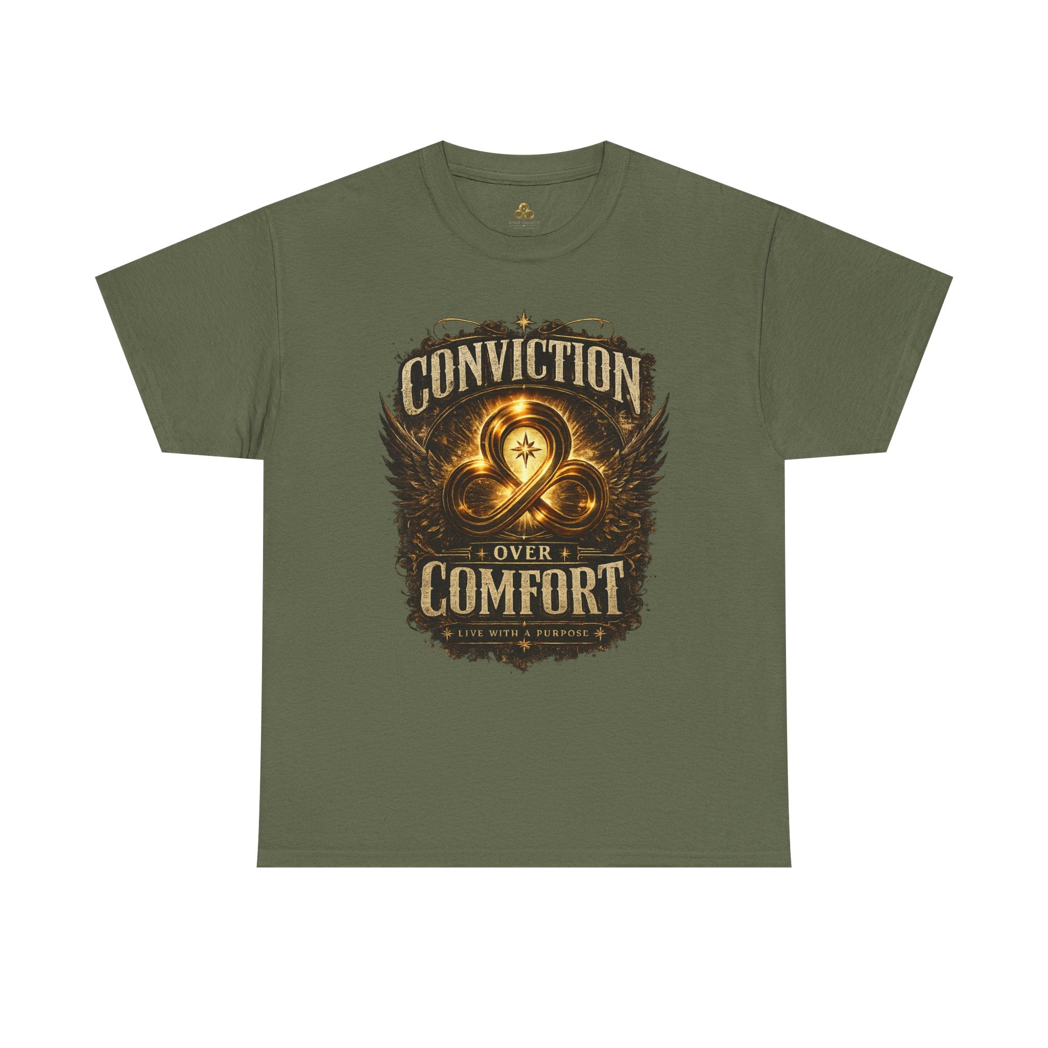 Conviction Over Comfort Graphic Tee — Inspirational Faith & Courage Shirt
