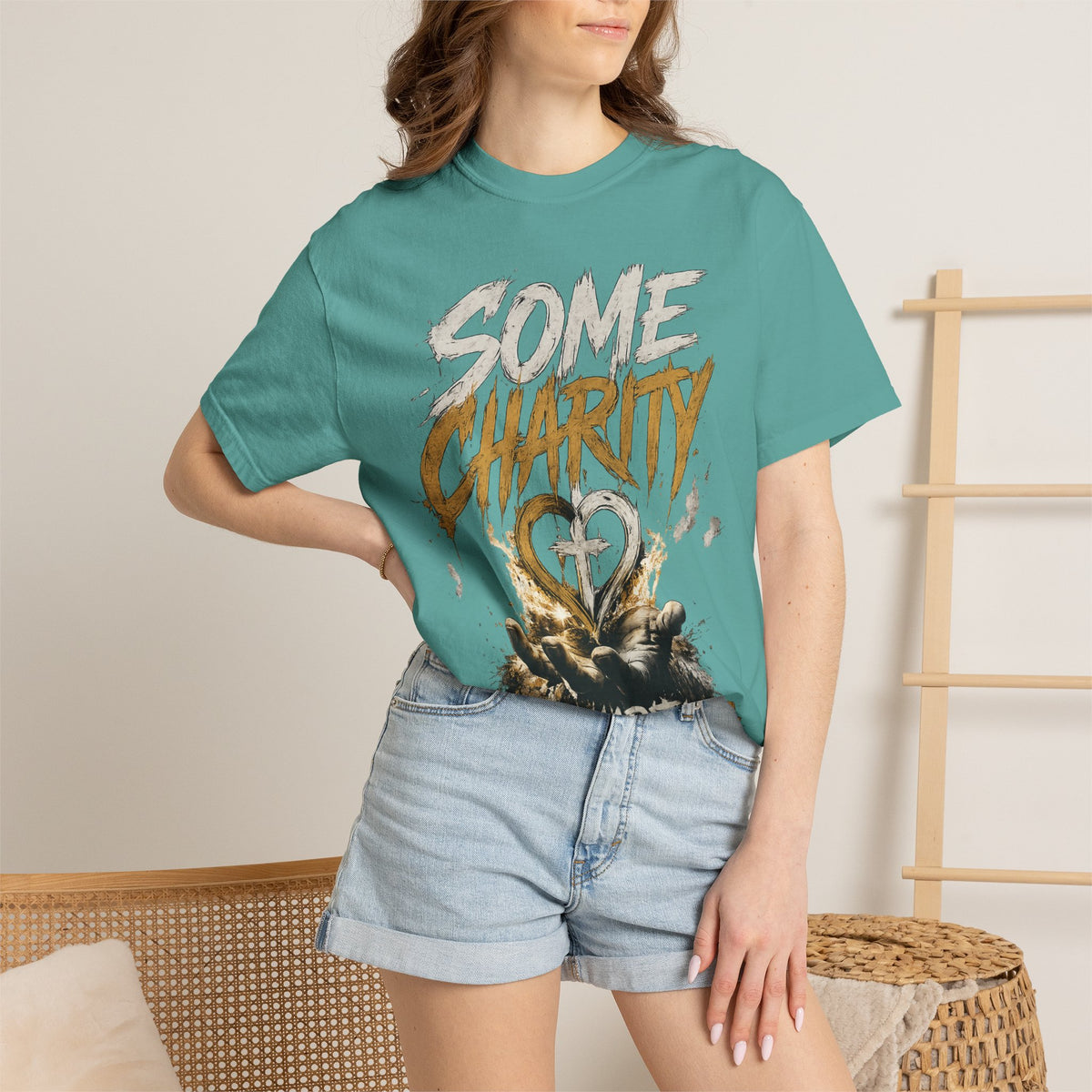 Some Charity Graphic T-Shirt — Heart Logo Fundraiser Tee