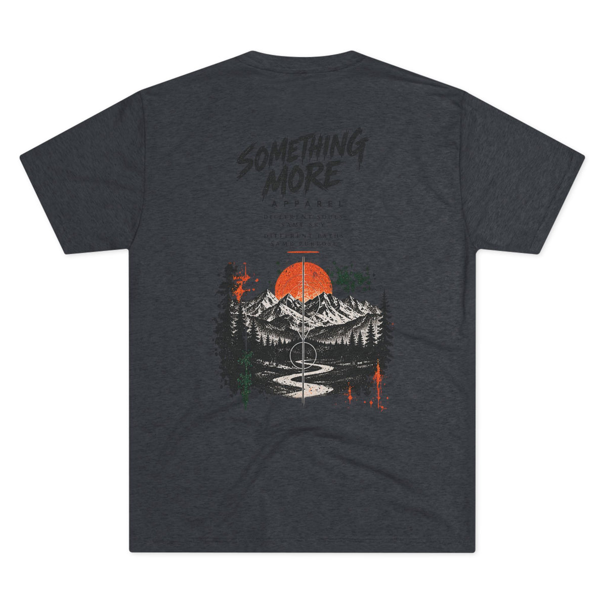 Artistic Statue & Nature Graphic Tee — "Something More" Crew Shirt