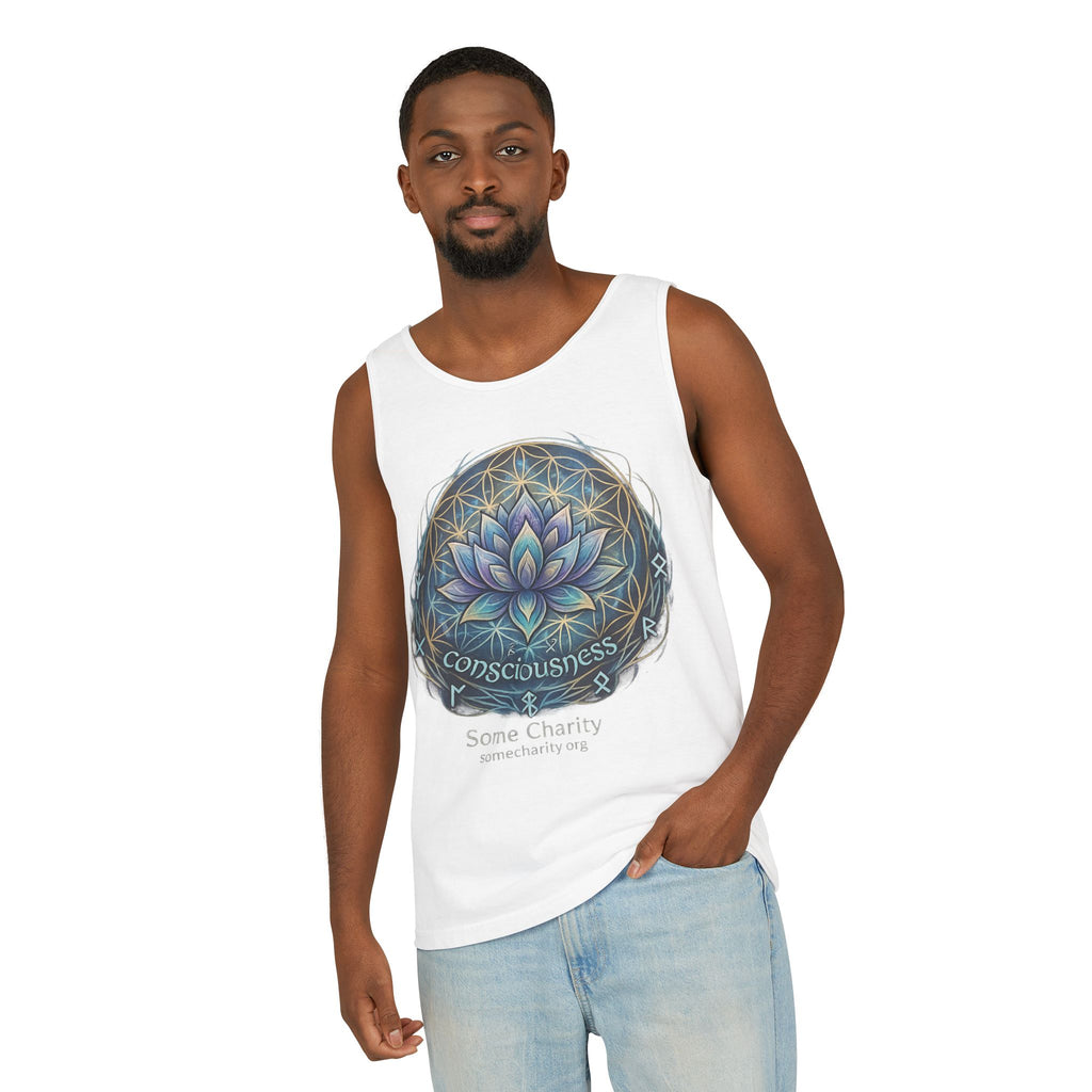 Consciousness Lotus Tank Top — Spiritual Yoga Meditation Graphic