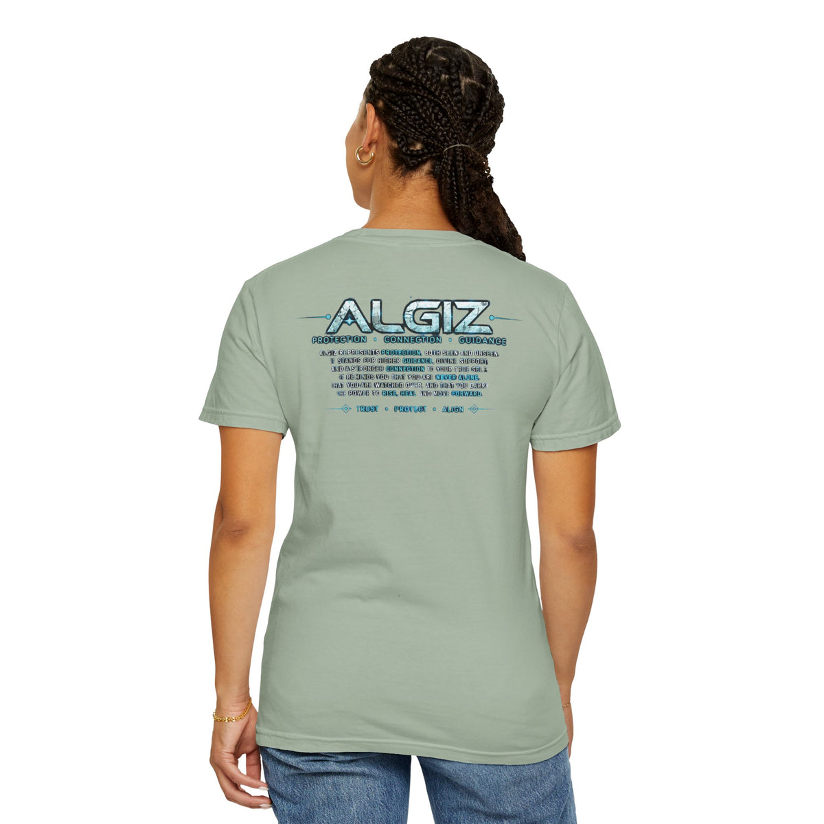 Algiz Rune Shield T-Shirt — Norse Protection Symbol Tee