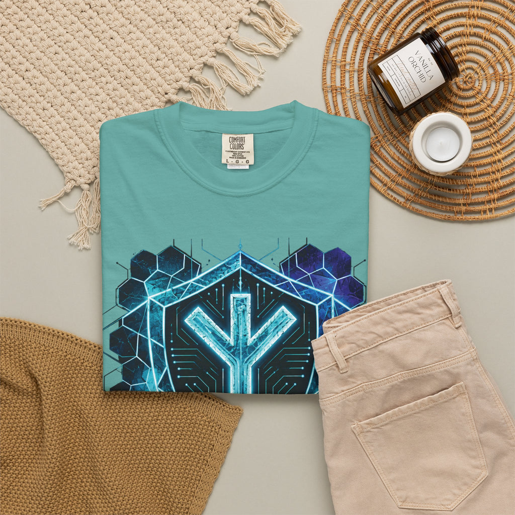 Algiz Rune Shield T-Shirt — Norse Protection Symbol Tee