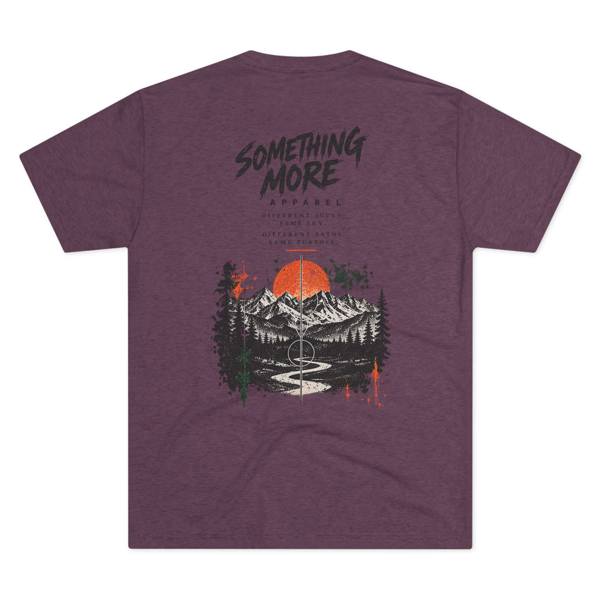 Artistic Statue & Nature Graphic Tee — "Something More" Crew Shirt