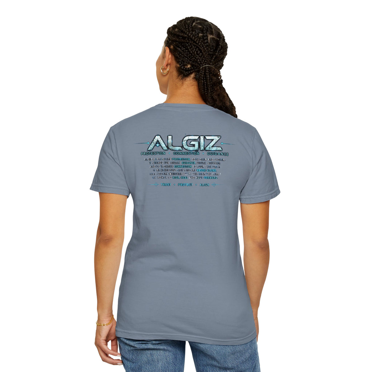 Algiz Rune Shield T-Shirt — Norse Protection Symbol Tee