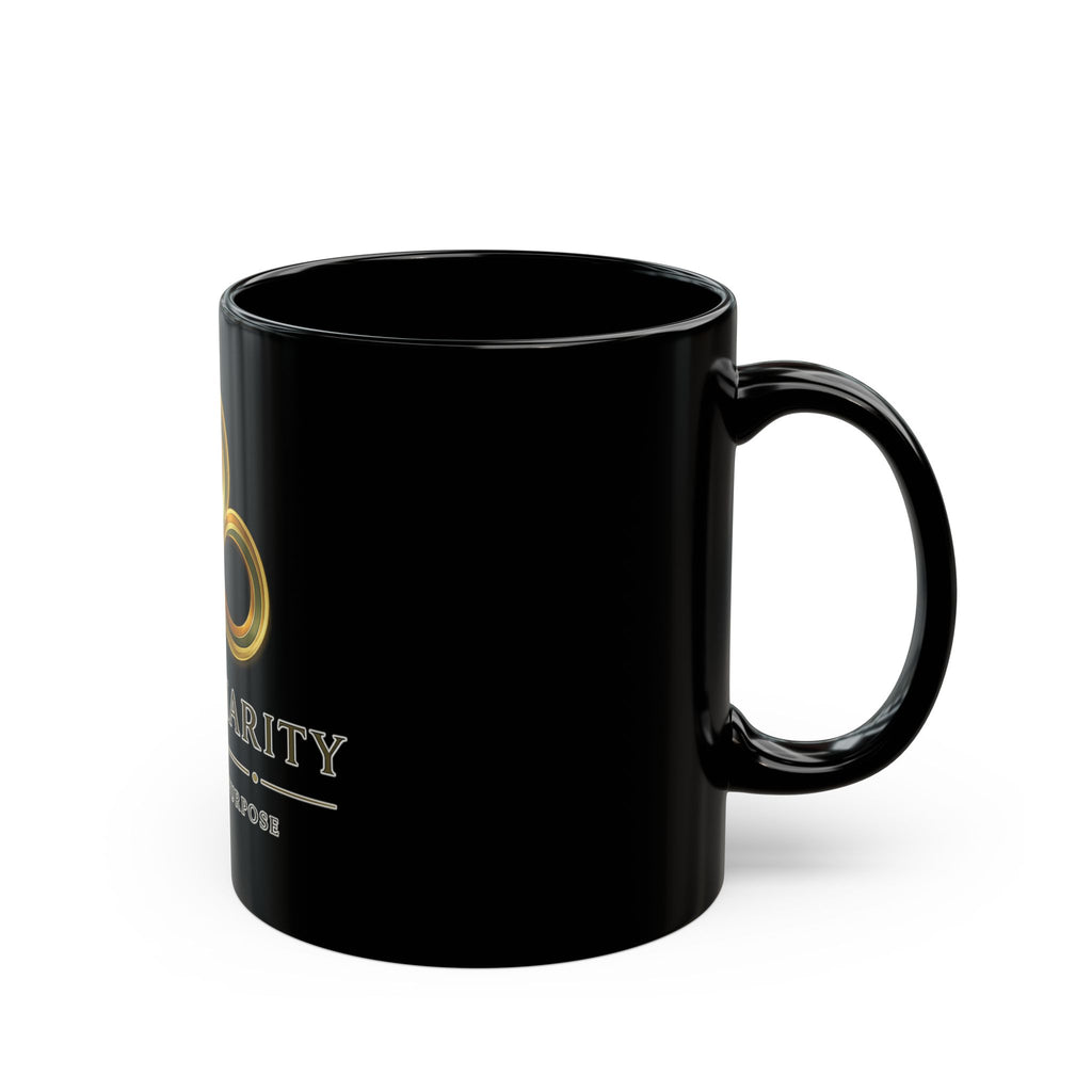Some Charity "Live With a Purpose" Black Coffee Mug — Inspirational Fundraiser Gift