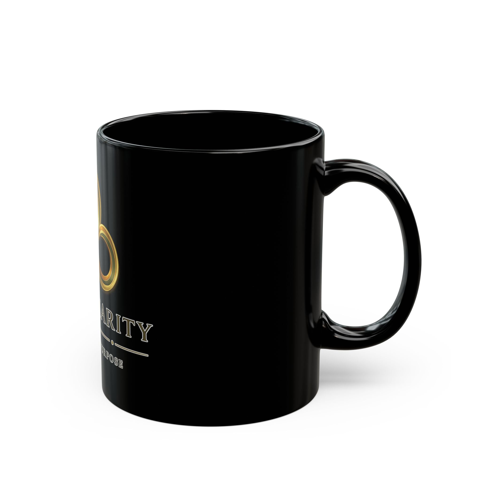 Some Charity "Live With a Purpose" Black Coffee Mug — Inspirational Fundraiser Gift