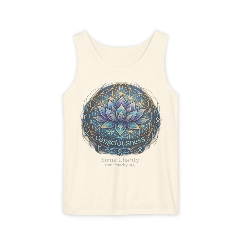 Consciousness Lotus Tank Top — Spiritual Yoga Meditation Graphic