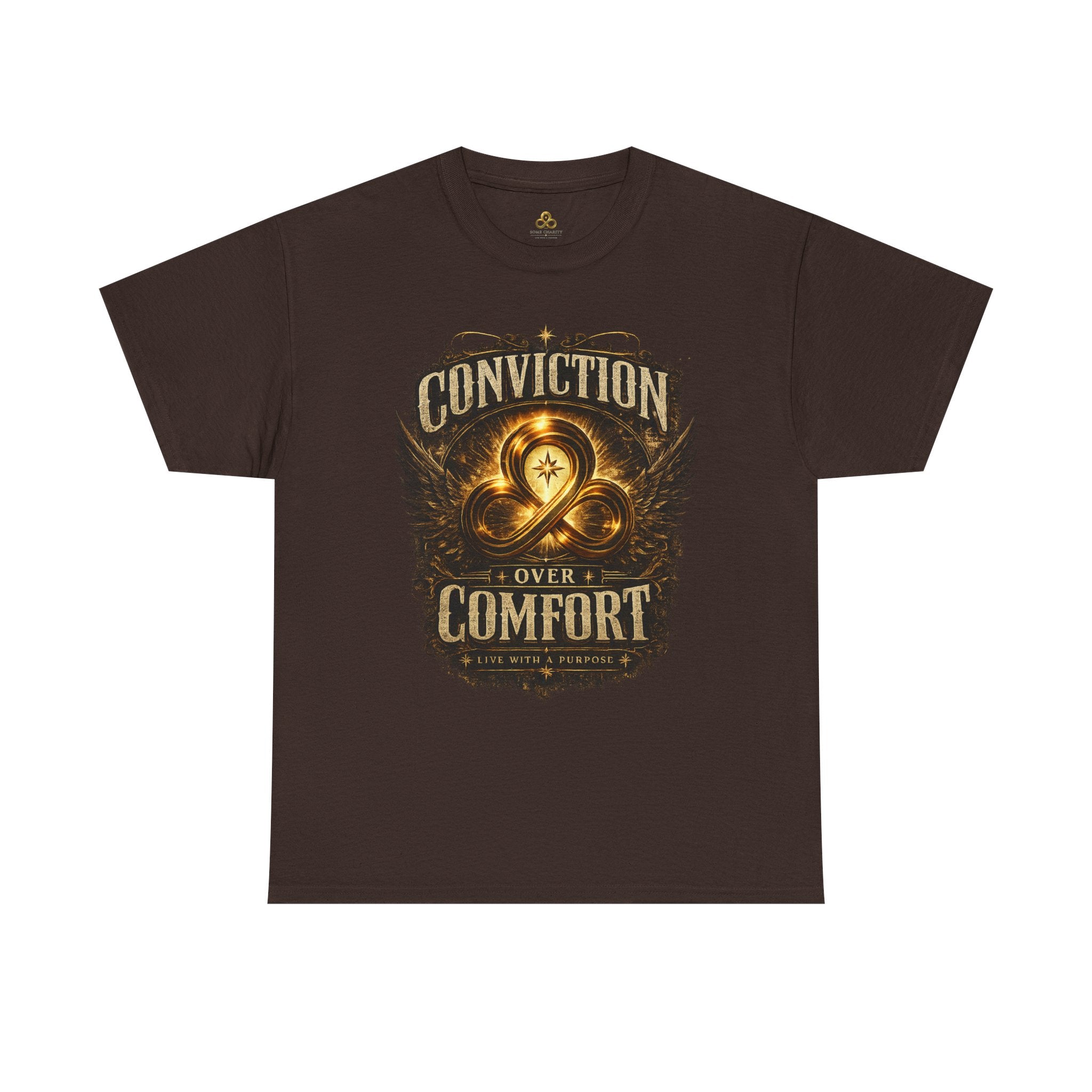 Conviction Over Comfort Graphic Tee — Inspirational Faith & Courage Shirt