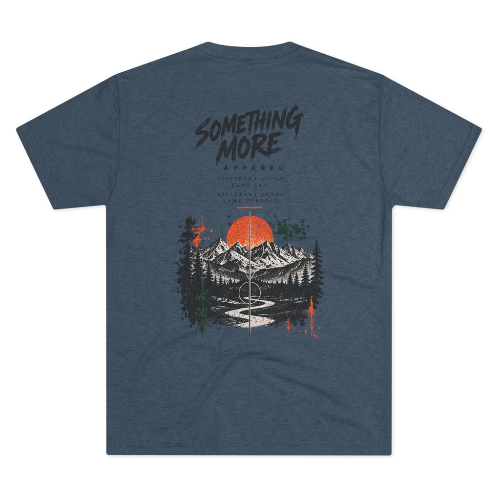 Artistic Statue & Nature Graphic Tee — "Something More" Crew Shirt