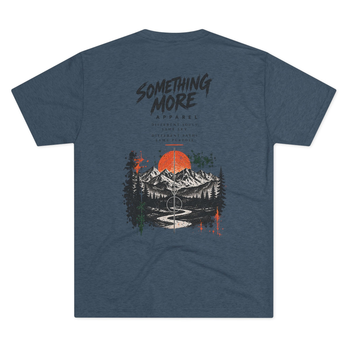 Artistic Statue & Nature Graphic Tee — "Something More" Crew Shirt