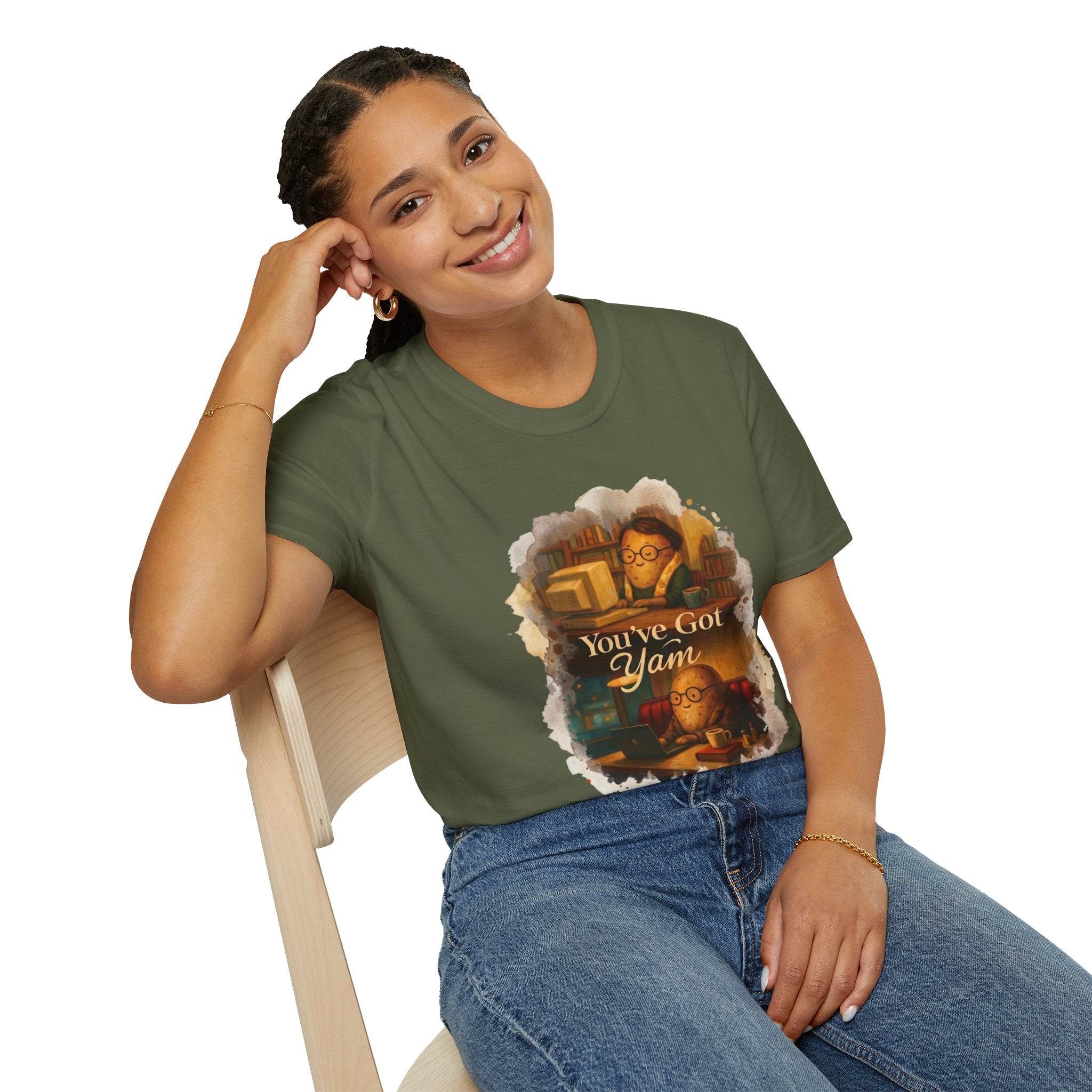 T-Shirt — Cozy Booklover Tee: "You've Got Mail" Vintage Library Design