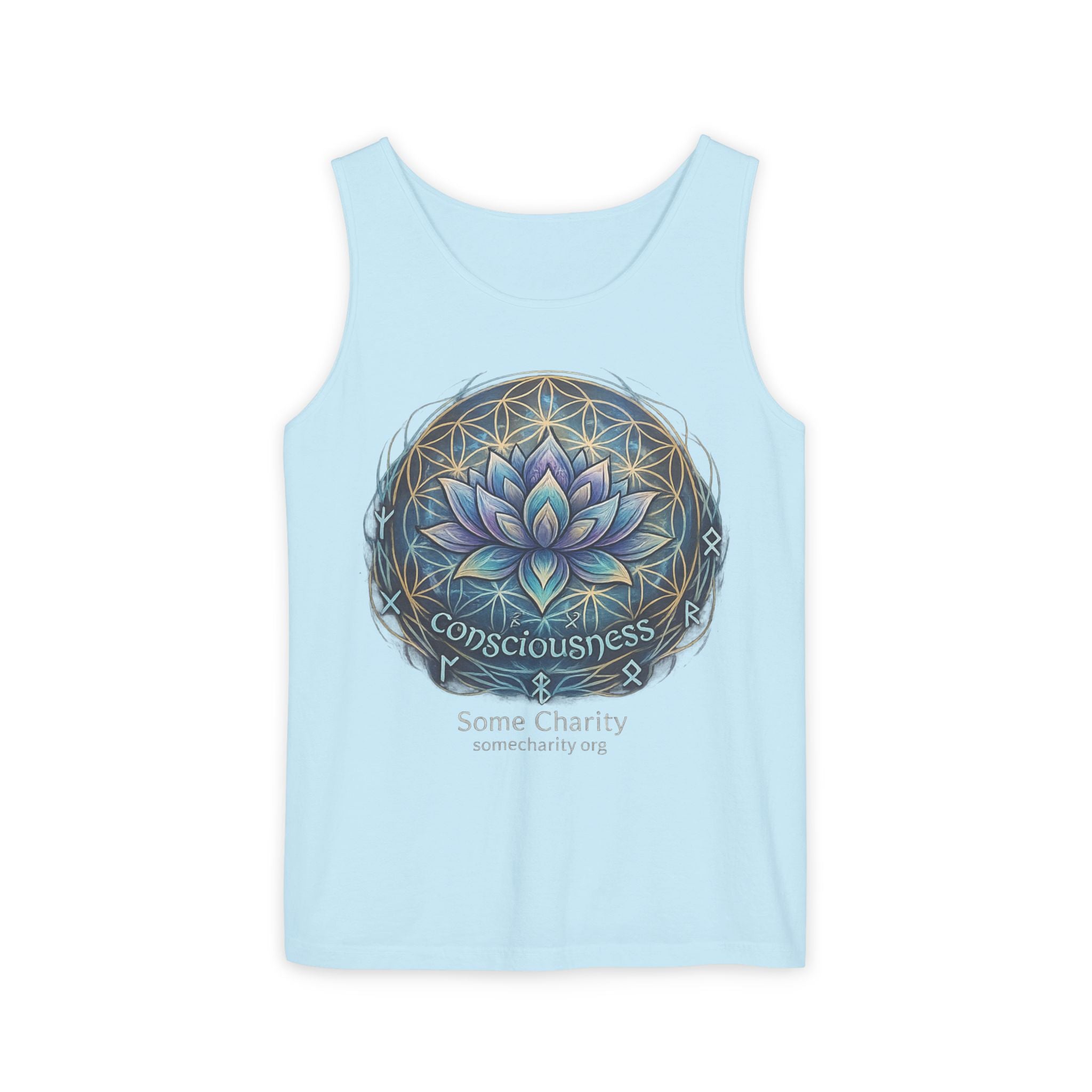 Consciousness Lotus Tank Top — Spiritual Yoga Meditation Graphic