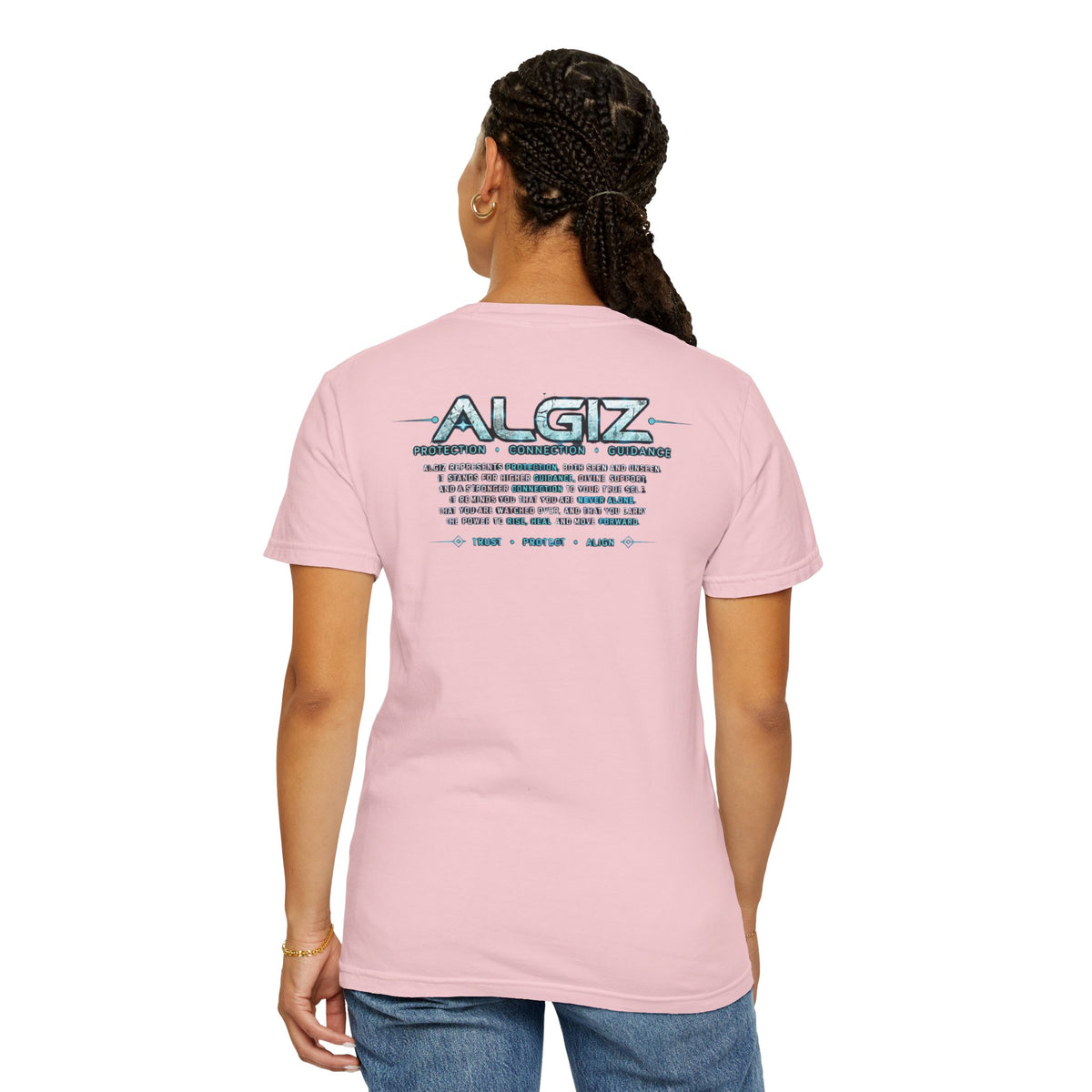 Algiz Rune Shield T-Shirt — Norse Protection Symbol Tee