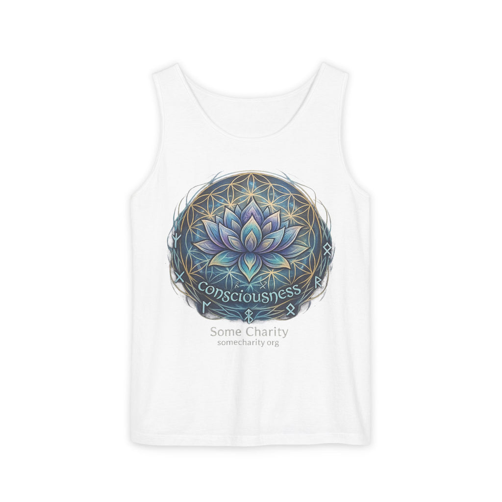 Consciousness Lotus Tank Top — Spiritual Yoga Meditation Graphic