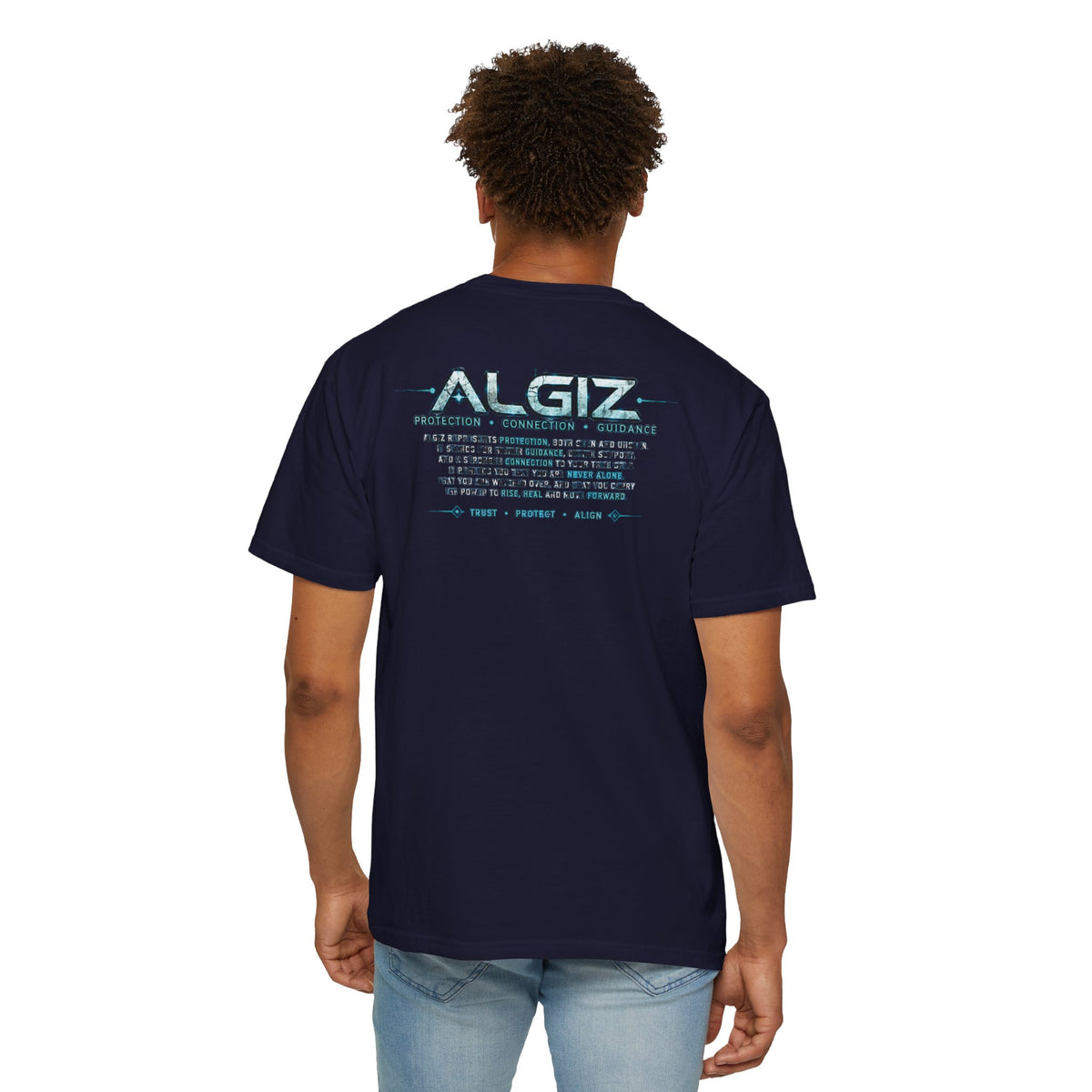 Algiz Rune Shield T-Shirt — Norse Protection Symbol Tee