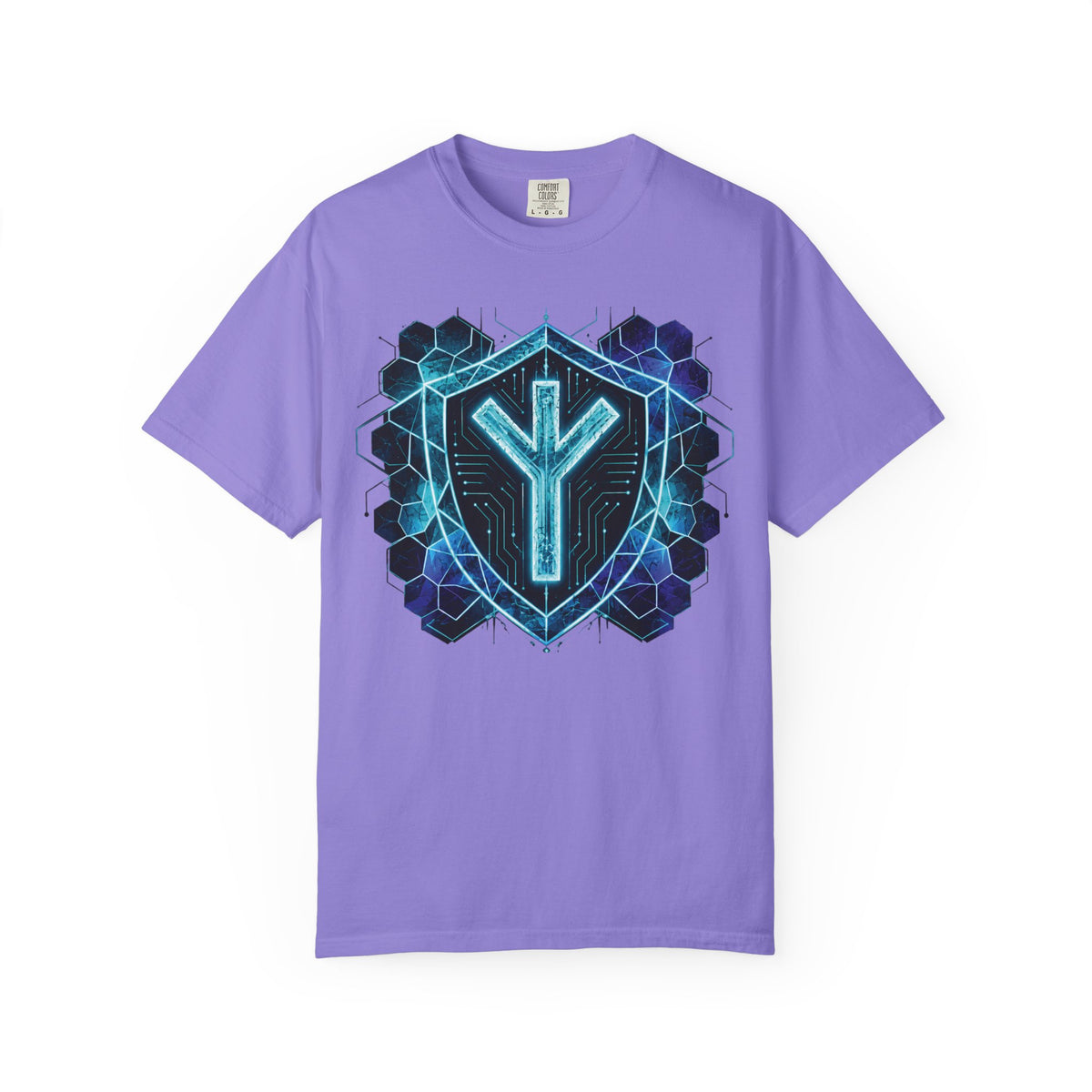 Algiz Rune Shield T-Shirt — Norse Protection Symbol Tee
