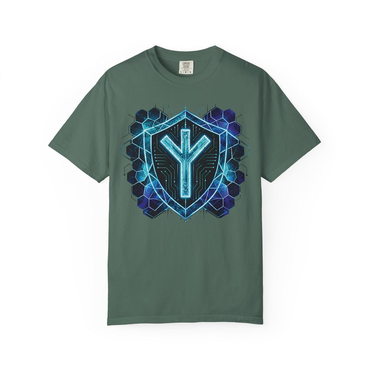 Algiz Rune Shield T-Shirt — Norse Protection Symbol Tee