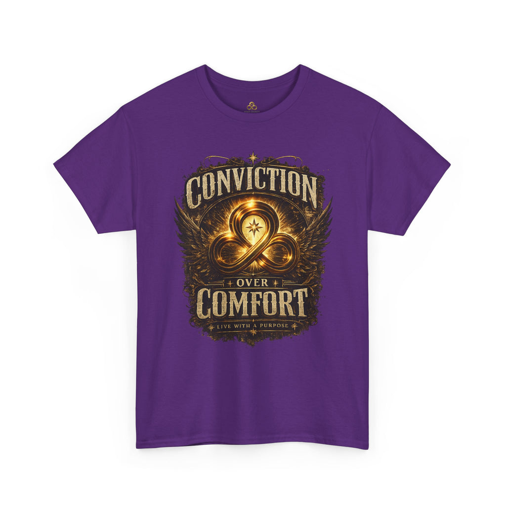 Conviction Over Comfort Graphic Tee — Inspirational Faith & Courage Shirt