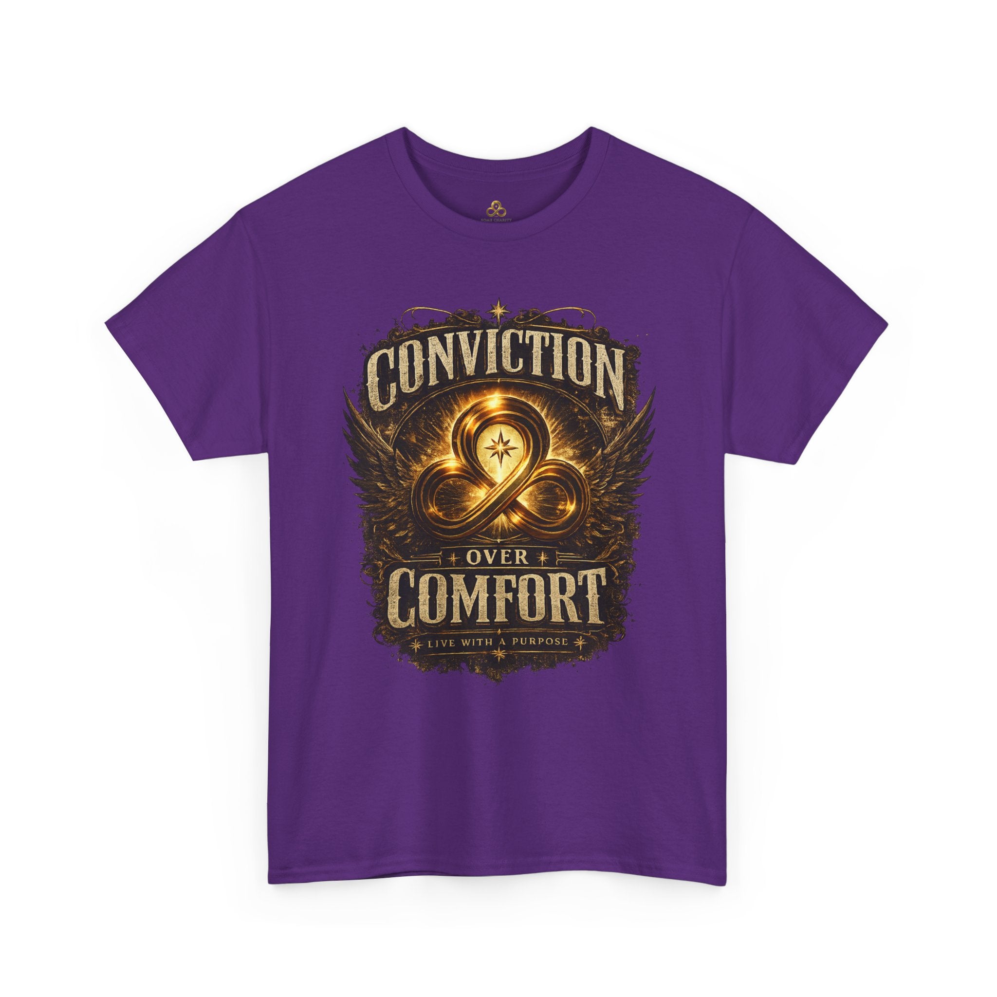 Conviction Over Comfort Graphic Tee — Inspirational Faith & Courage Shirt