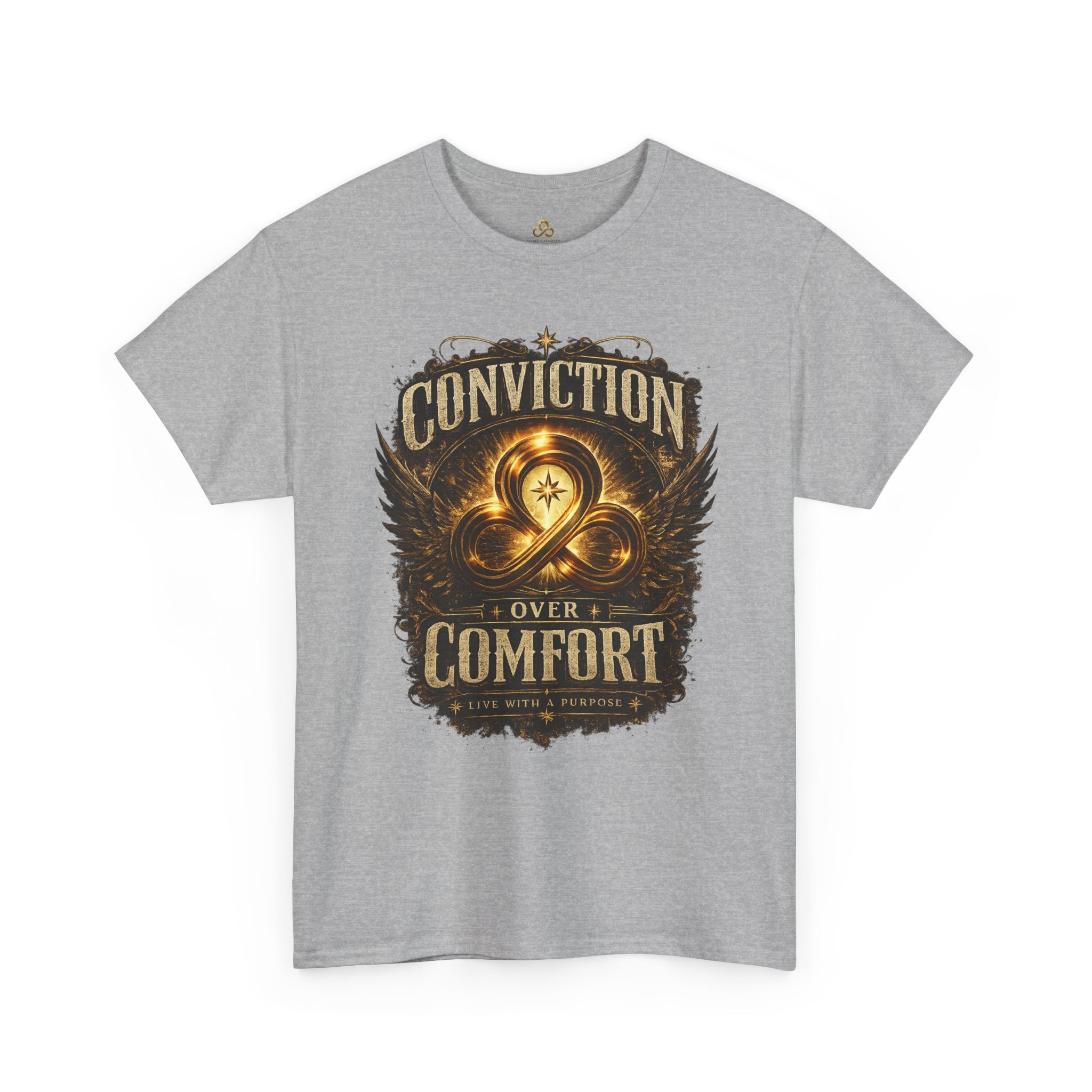 Conviction Over Comfort Graphic Tee — Inspirational Faith & Courage Shirt