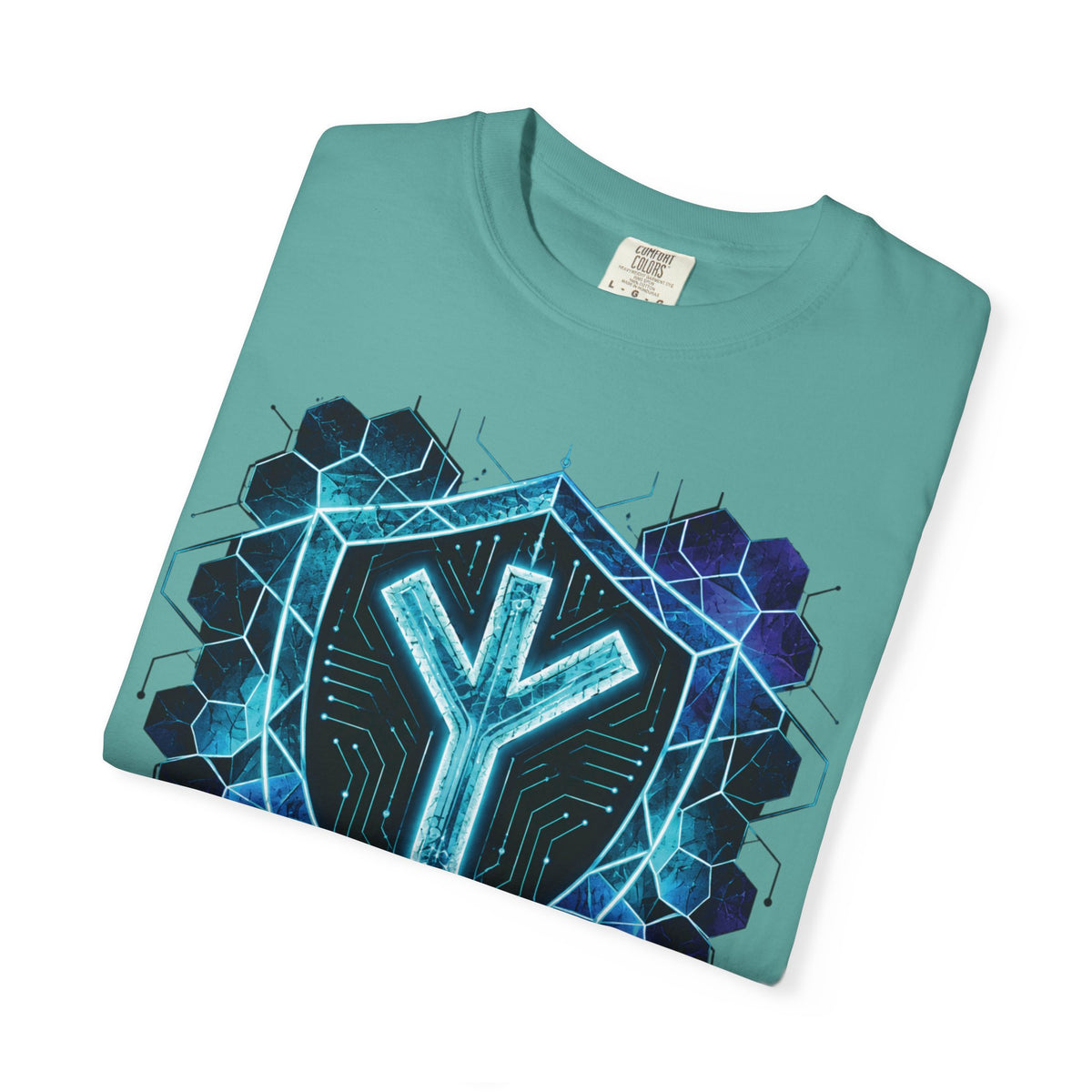 Algiz Rune Shield T-Shirt — Norse Protection Symbol Tee