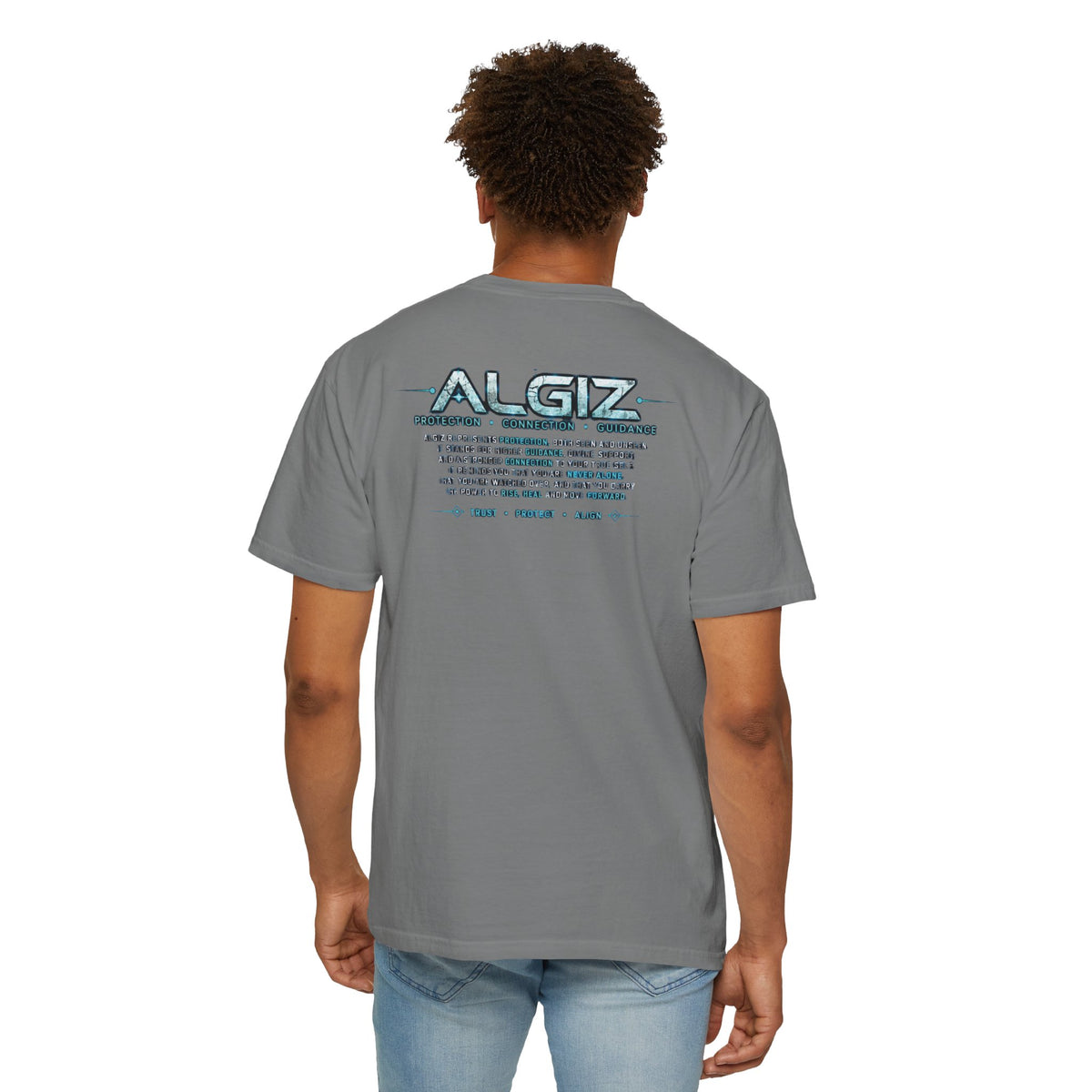 Algiz Rune Shield T-Shirt — Norse Protection Symbol Tee