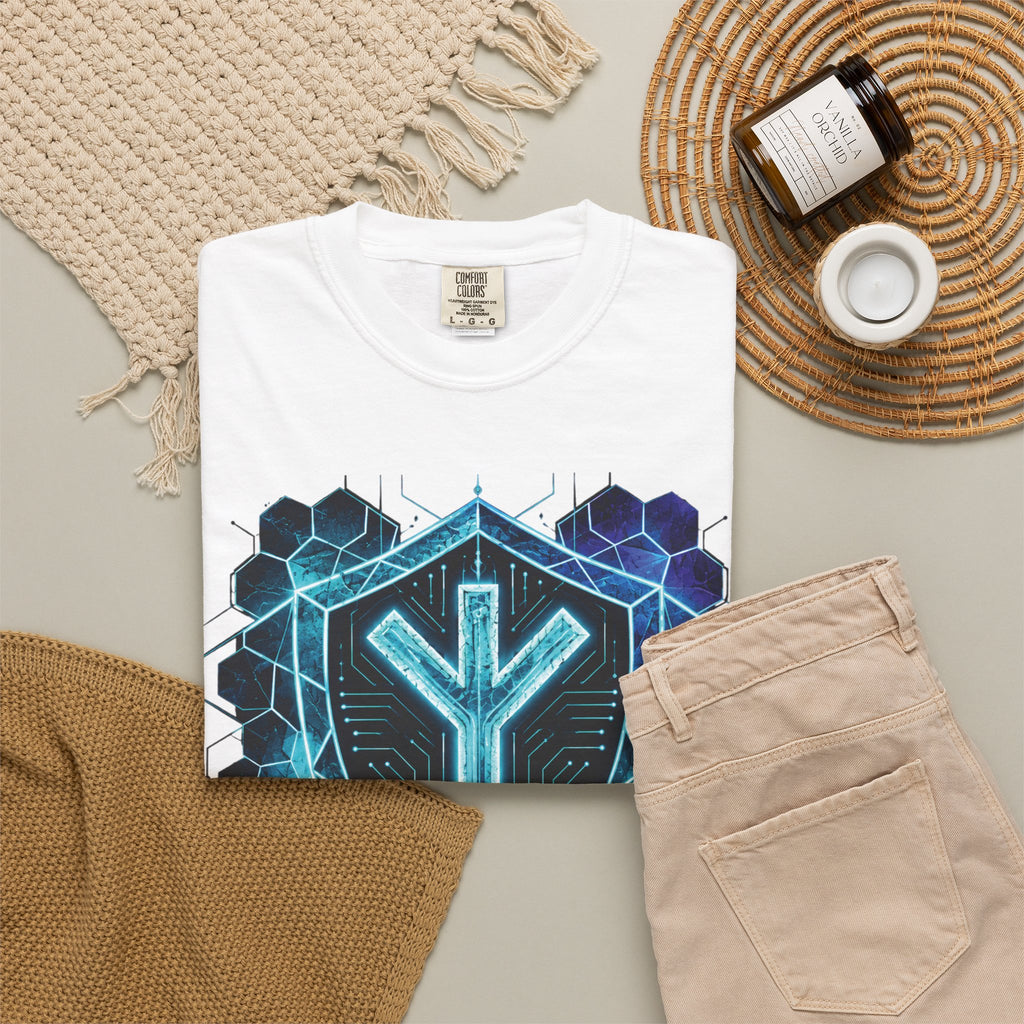 Algiz Rune Shield T-Shirt — Norse Protection Symbol Tee