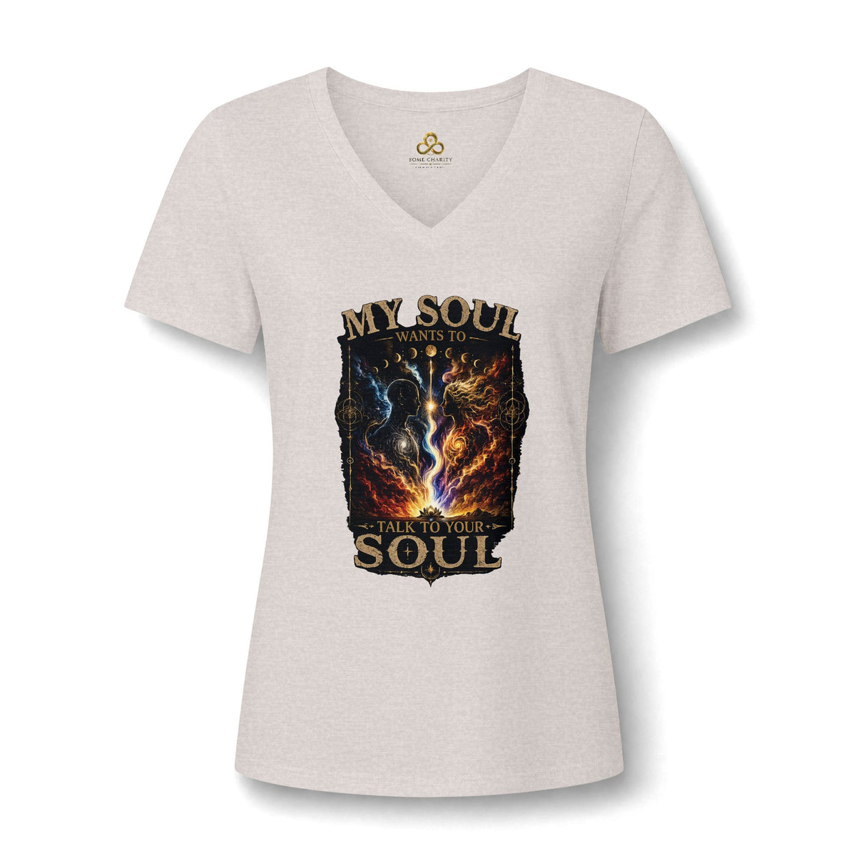 Spiritual "My Soul Wants to Talk to Your Soul" V-Neck Tee