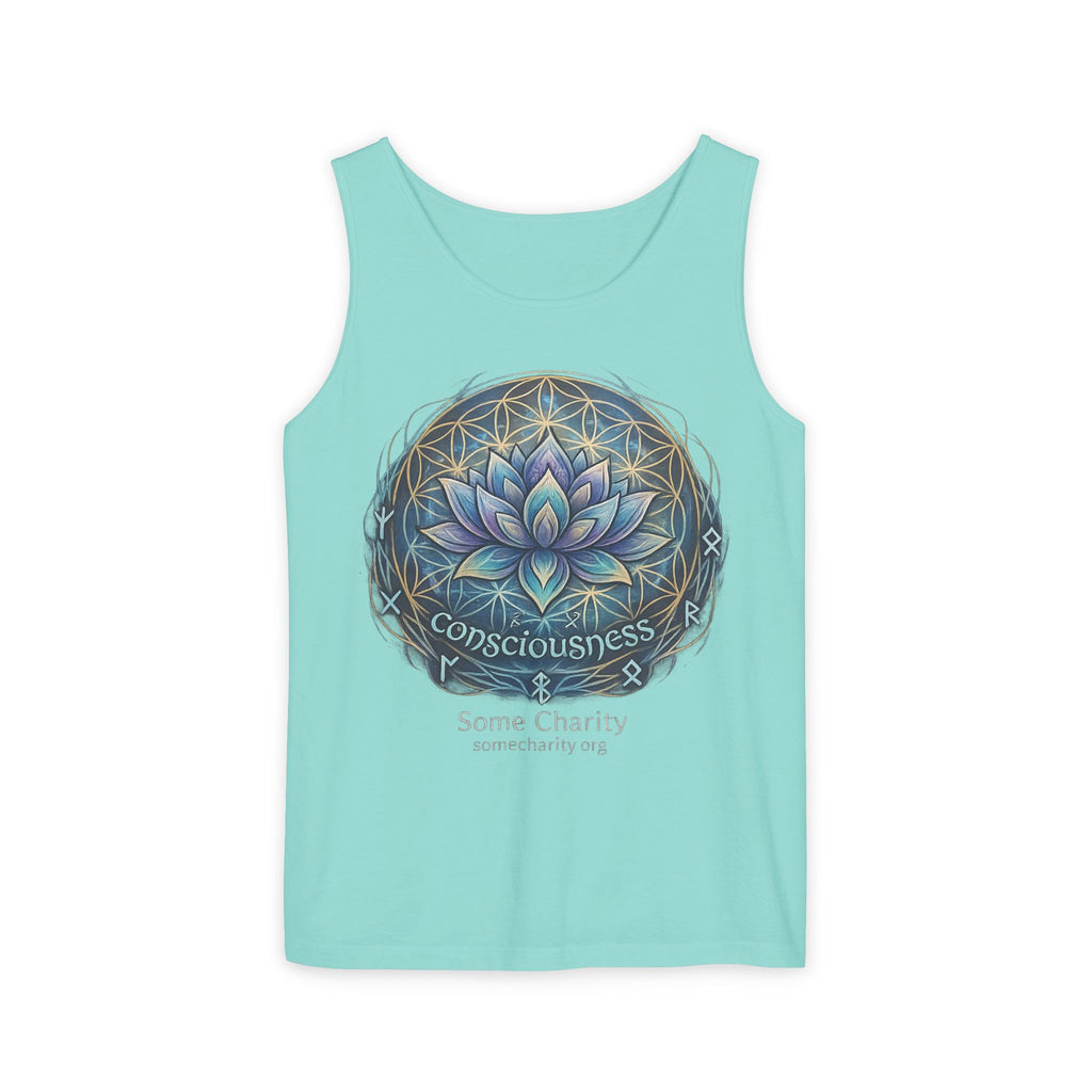 Consciousness Lotus Tank Top — Spiritual Yoga Meditation Graphic