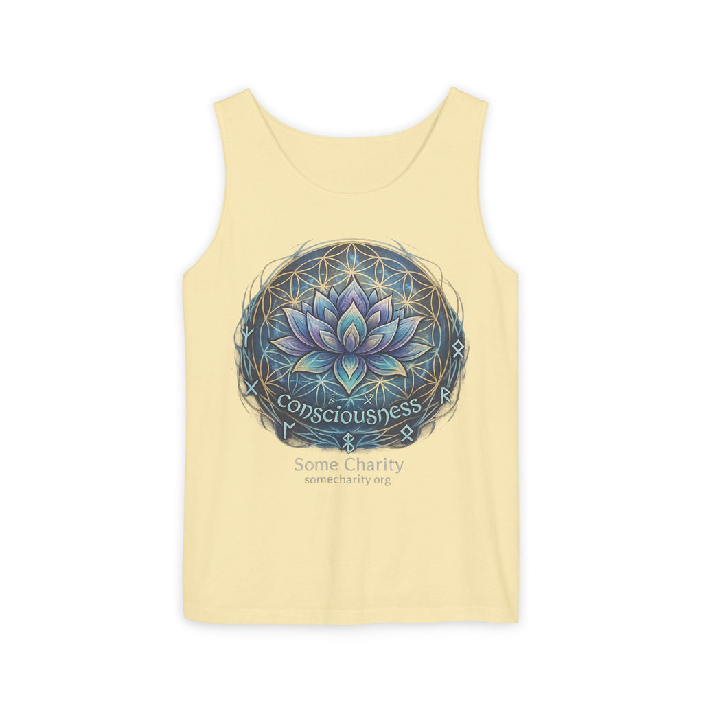 Consciousness Lotus Tank Top — Spiritual Yoga Meditation Graphic