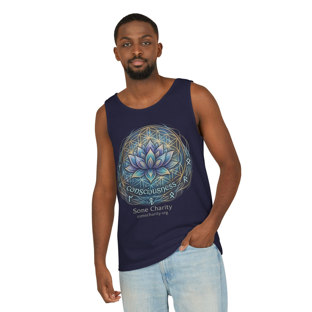 Consciousness Lotus Tank Top — Spiritual Yoga Meditation Graphic