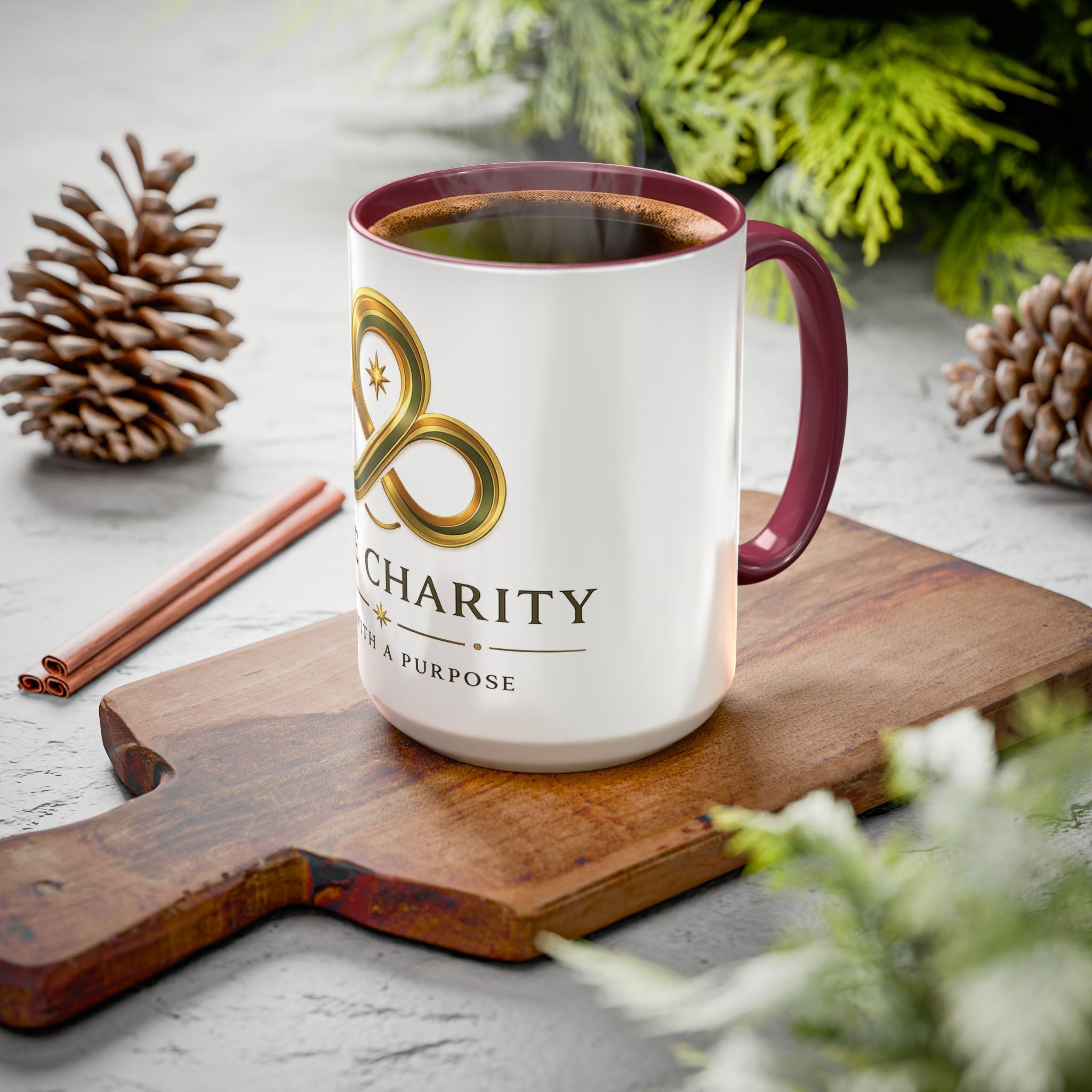 Charity Logo Coffee Mug (11oz/15oz) — 'Some Charity' Life With a Purpose