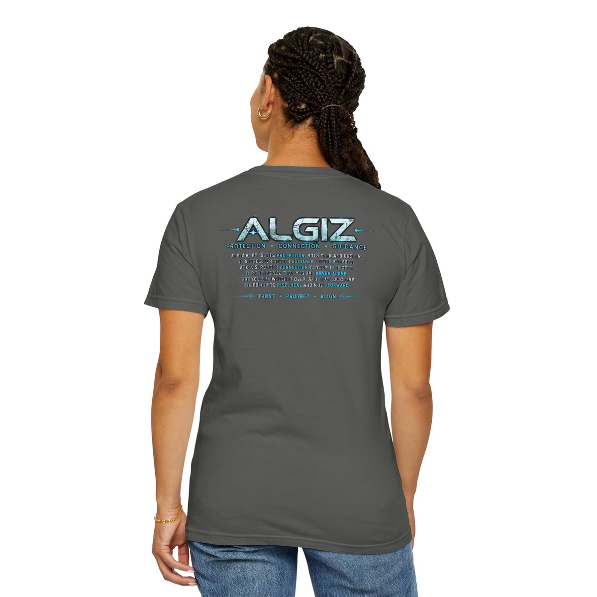 Algiz Rune Shield T-Shirt — Norse Protection Symbol Tee