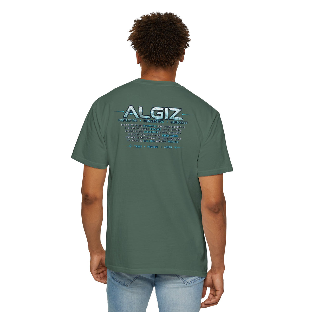 Algiz Rune Shield T-Shirt — Norse Protection Symbol Tee