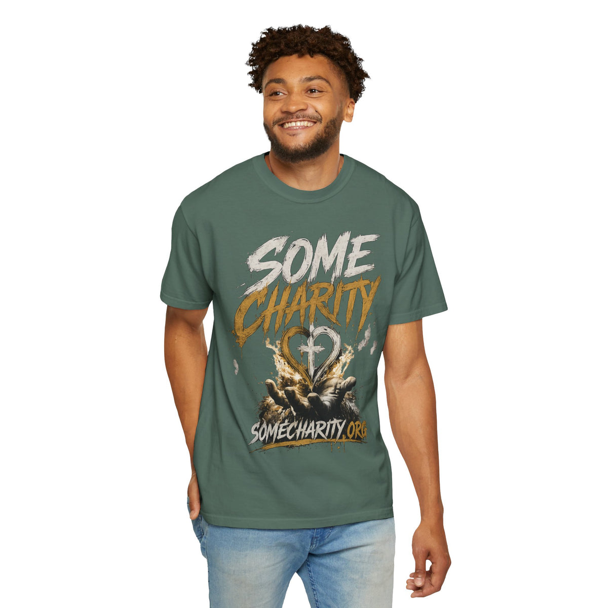 Some Charity Graphic T-Shirt — Heart Logo Fundraiser Tee