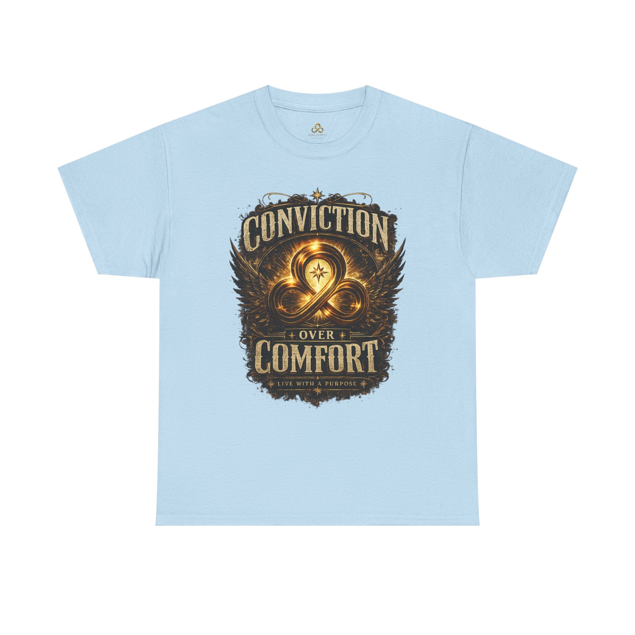 Conviction Over Comfort Graphic Tee — Inspirational Faith & Courage Shirt