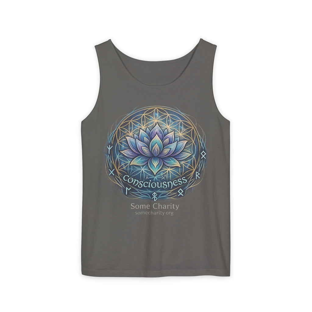 Consciousness Lotus Tank Top — Spiritual Yoga Meditation Graphic