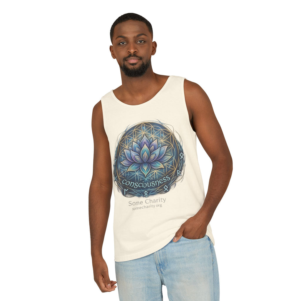 Consciousness Lotus Tank Top — Spiritual Yoga Meditation Graphic