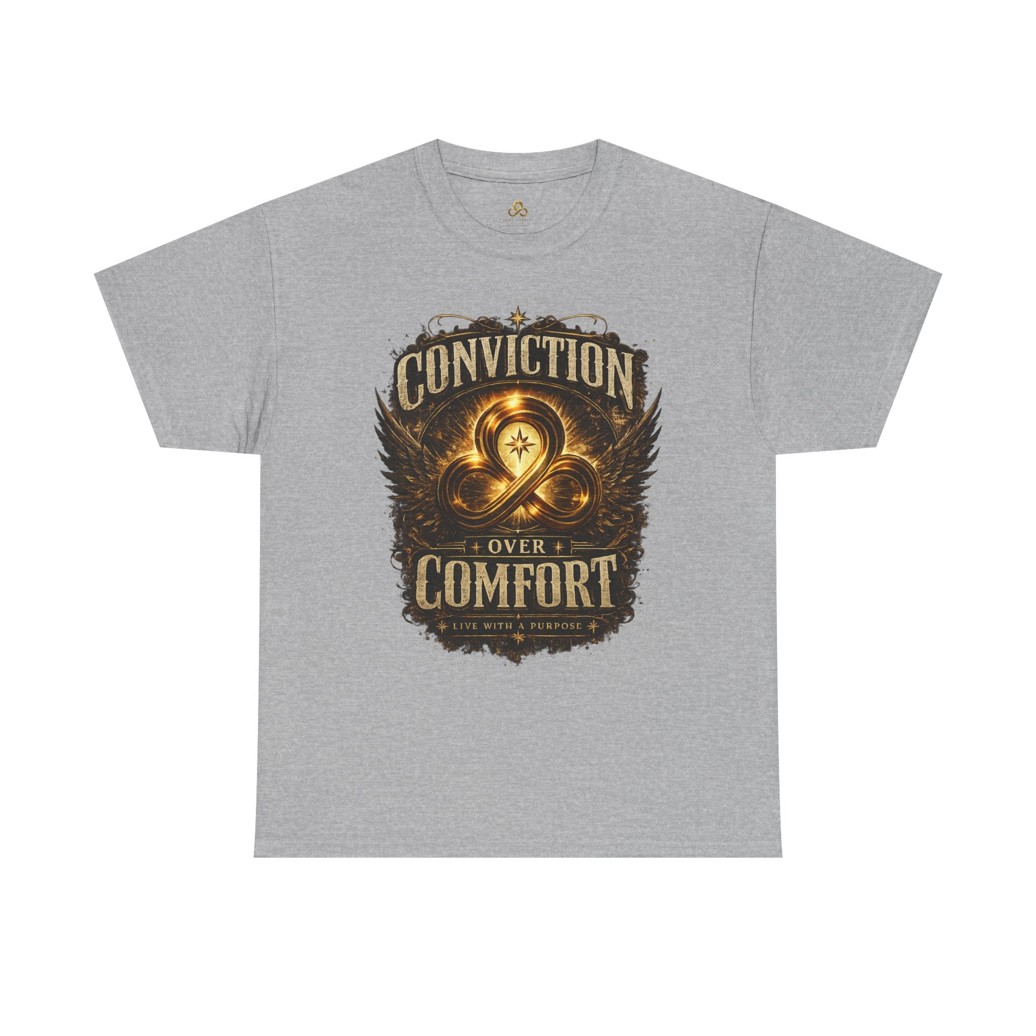 Conviction Over Comfort Graphic Tee — Inspirational Faith & Courage Shirt