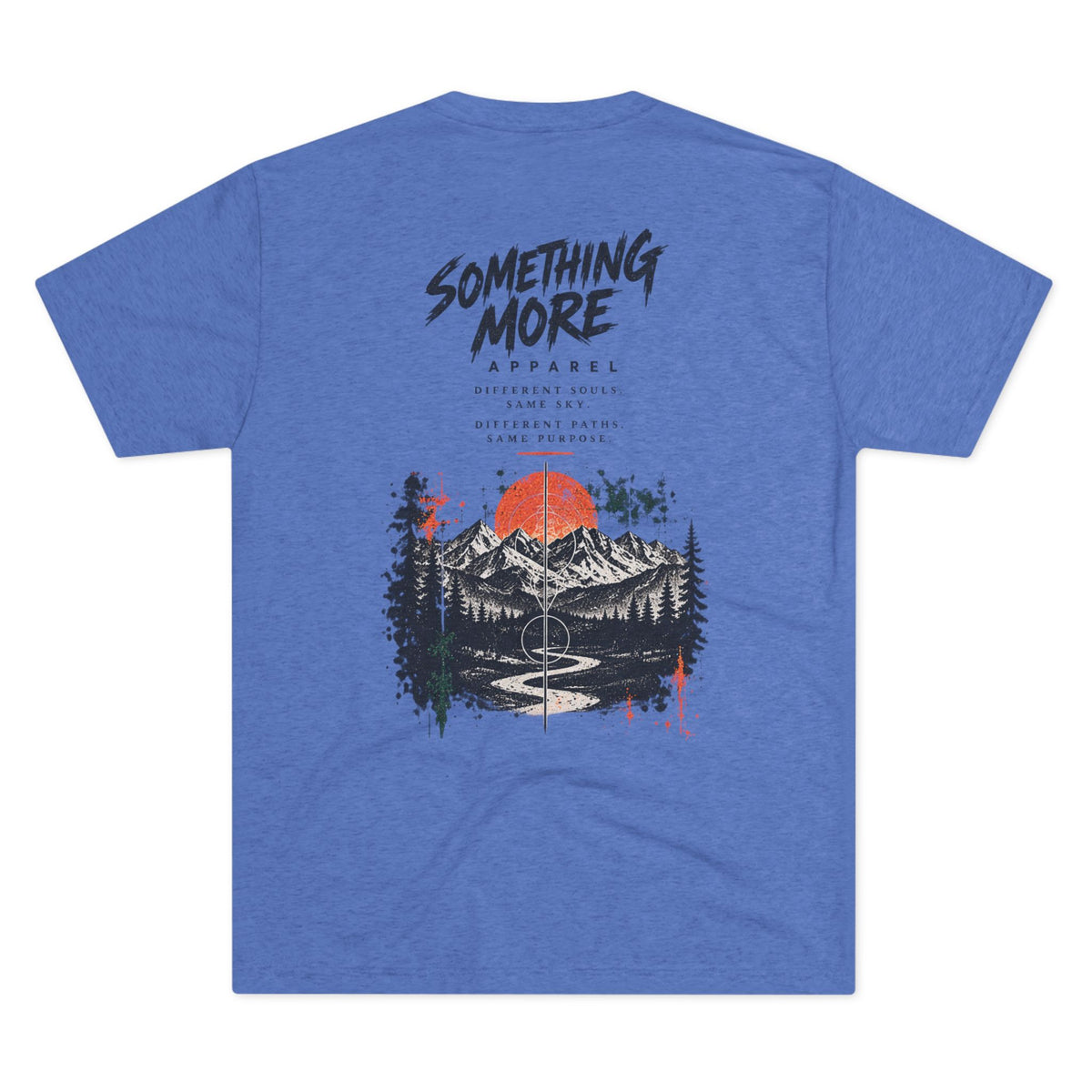 Artistic Statue & Nature Graphic Tee — "Something More" Crew Shirt