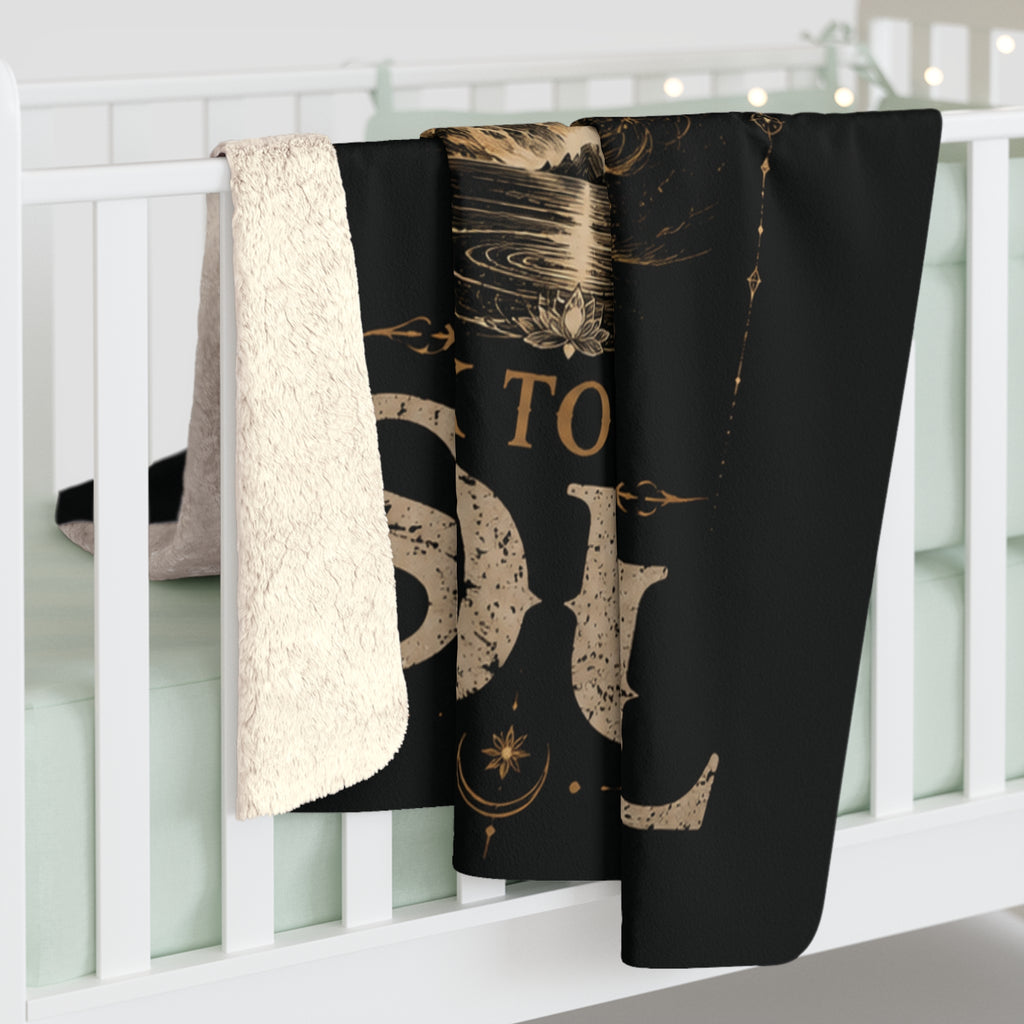 My Soul Wants to Talk to Your Soul Sherpa Fleece Blanket — Spiritual Couples Cozy Throw